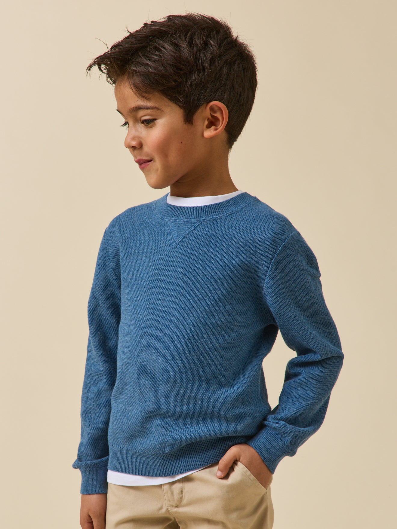 Jungenpullover in Musterstrick