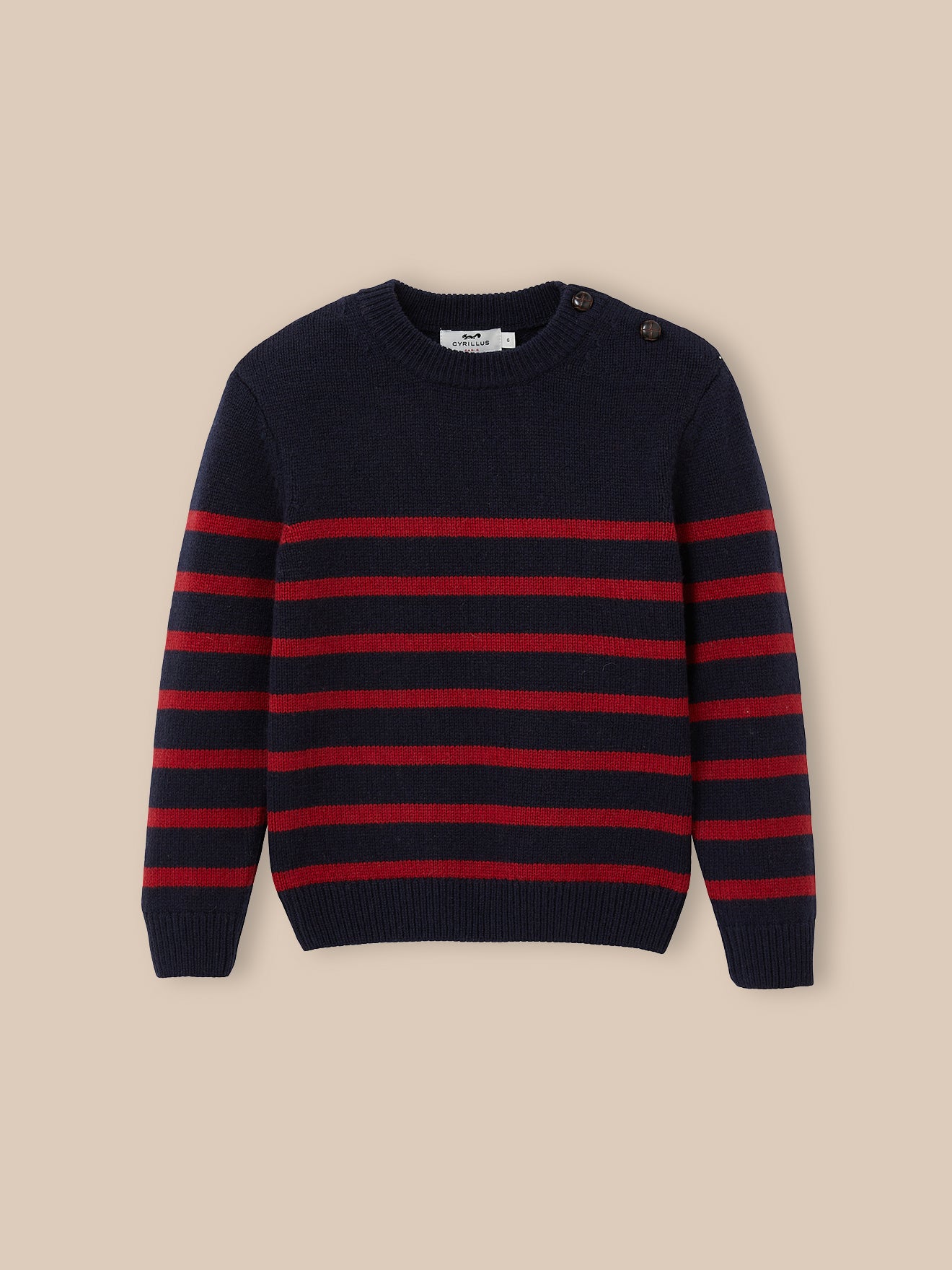 Jungenpullover im Marinelook mit hohem Wollanteil