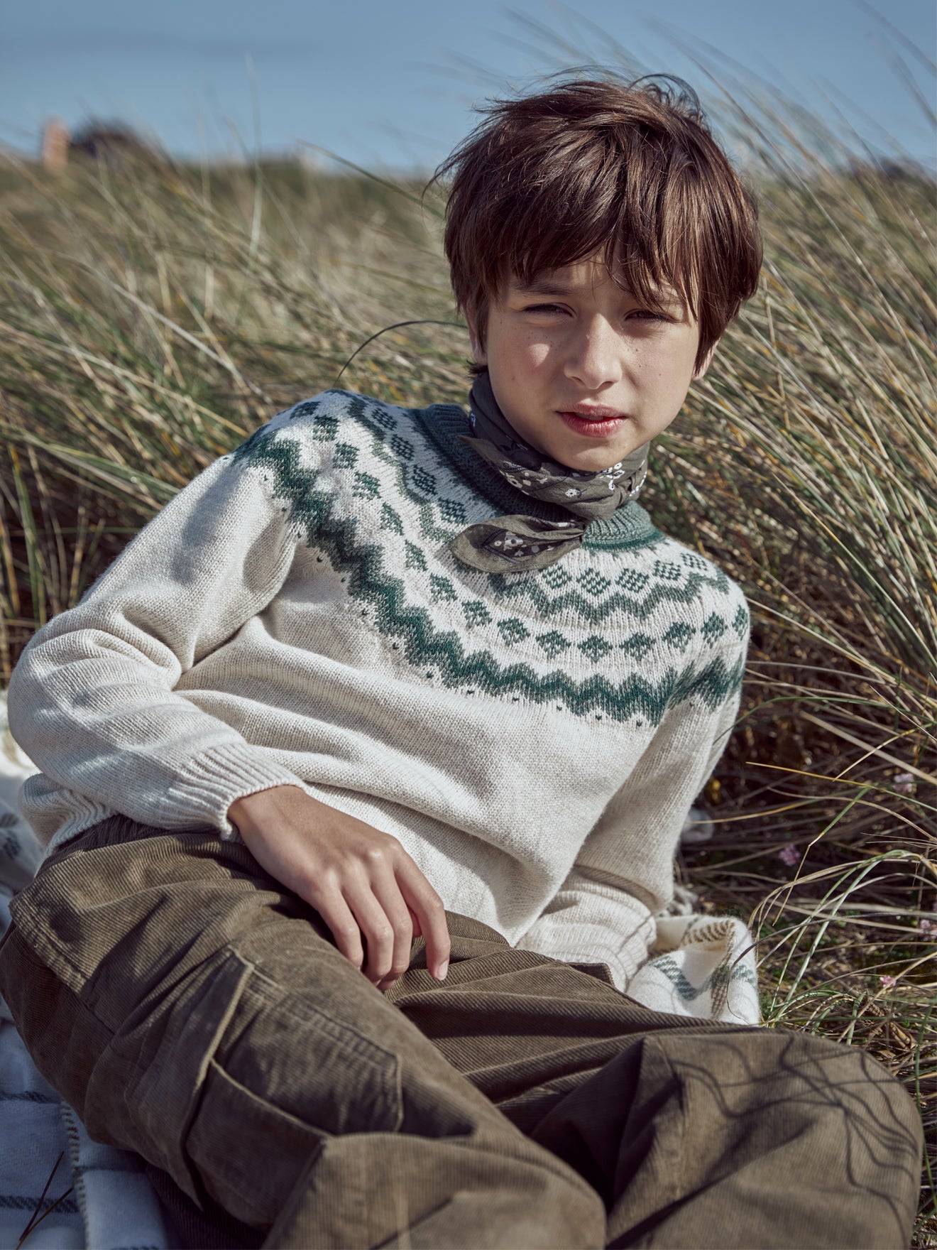 Jungenpullover mit Jacquard-Muster, Family Kollektion