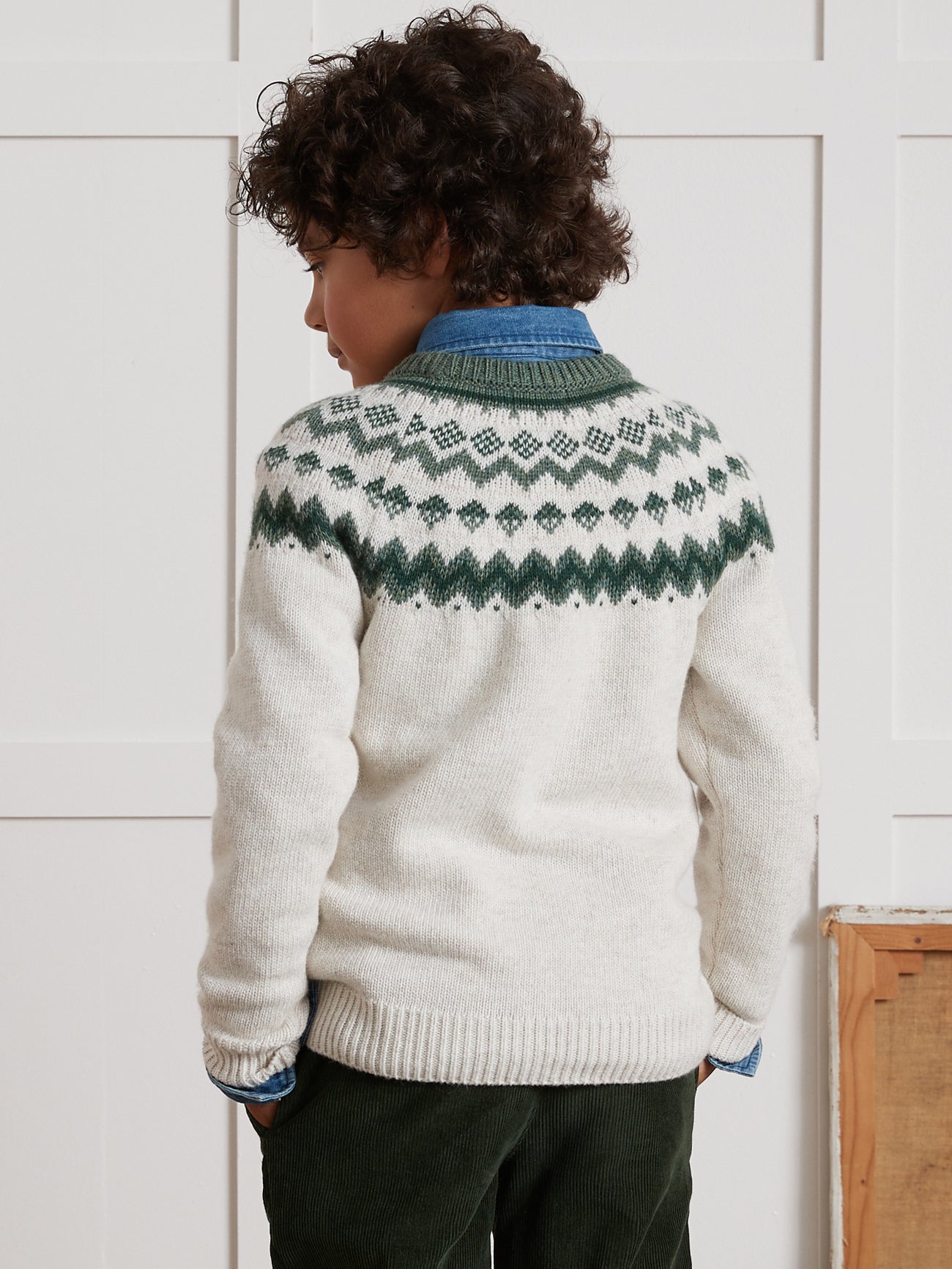 Jungenpullover mit Jacquard-Muster, Family Kollektion