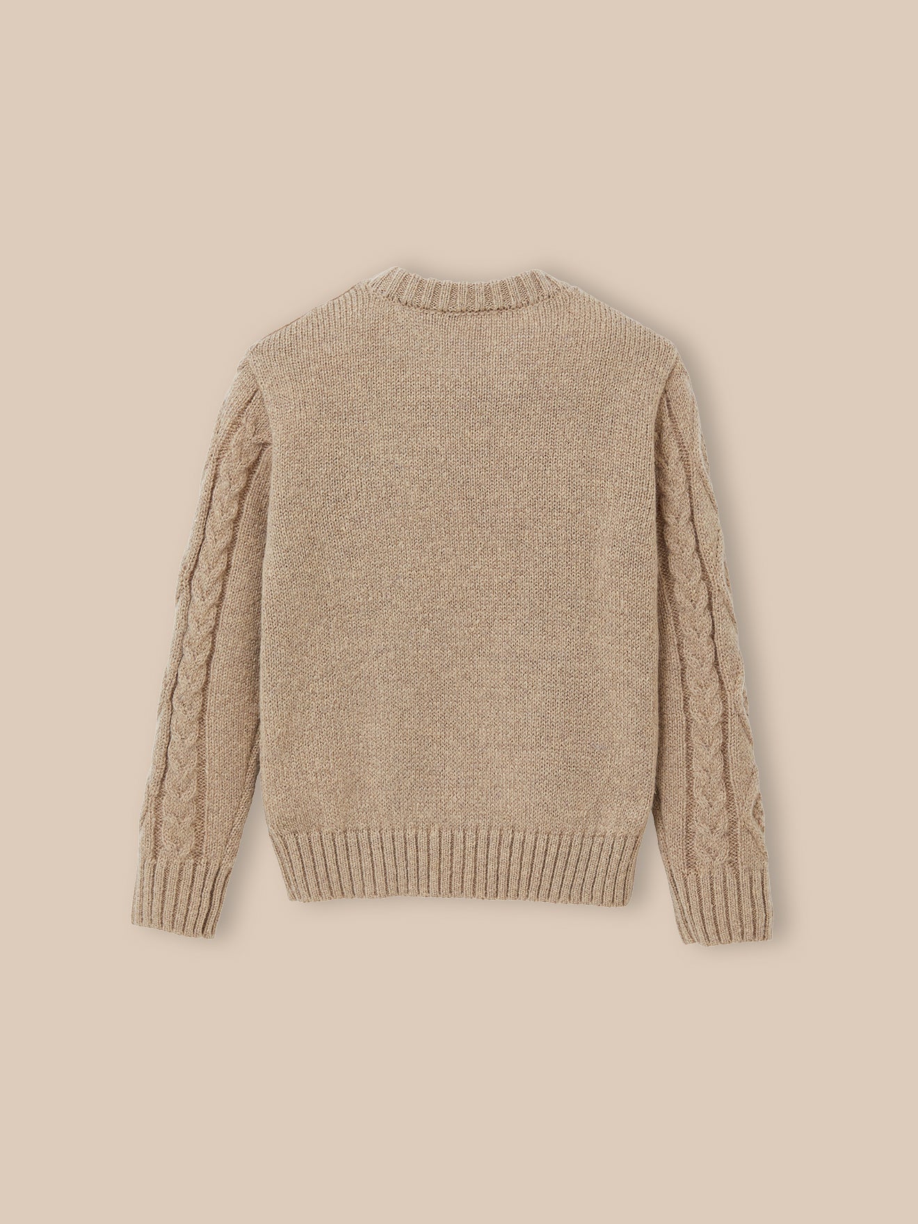 Jungenpullover mit Zopfmuster
