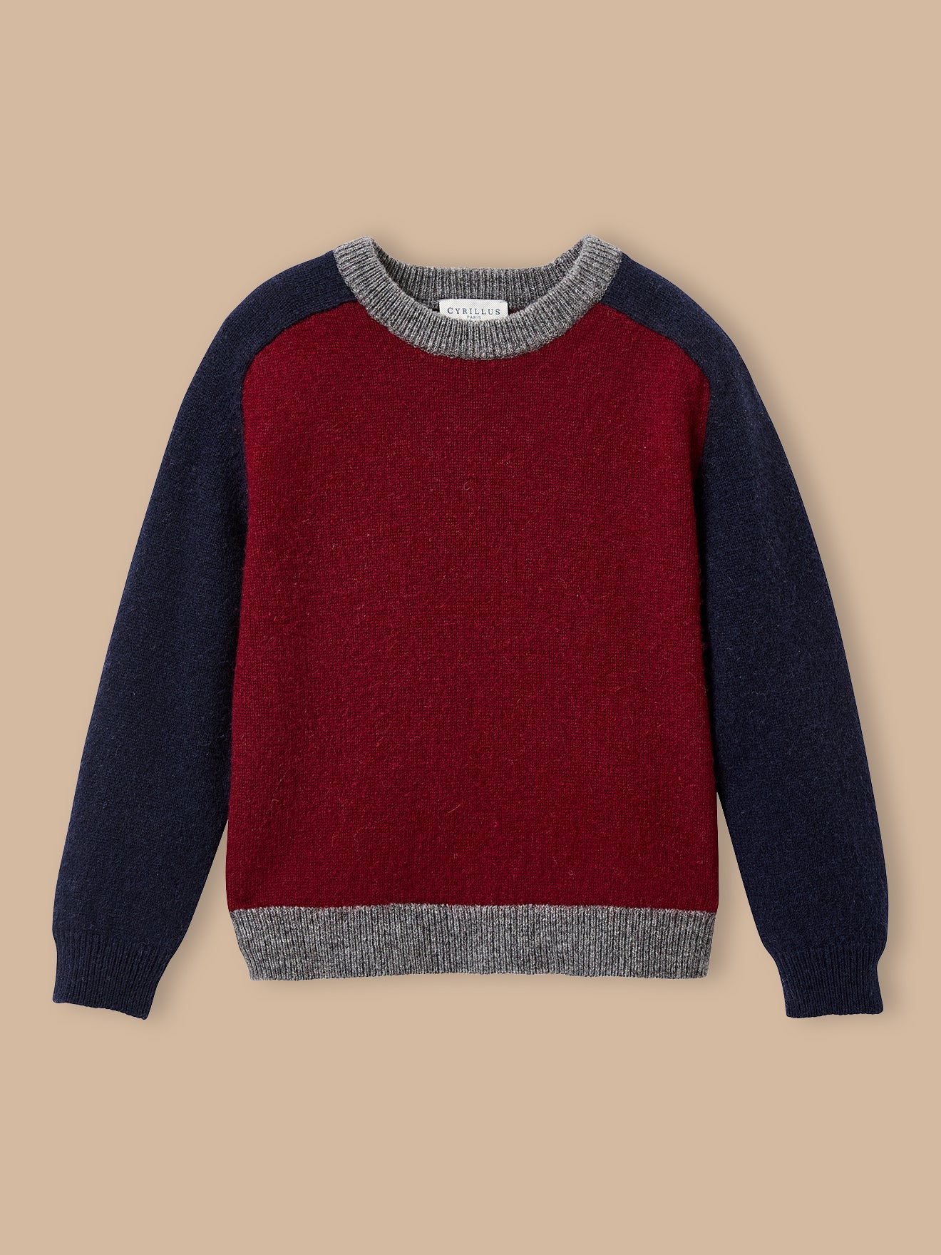 Jungenpullover aus Wolle mit Blockfarben