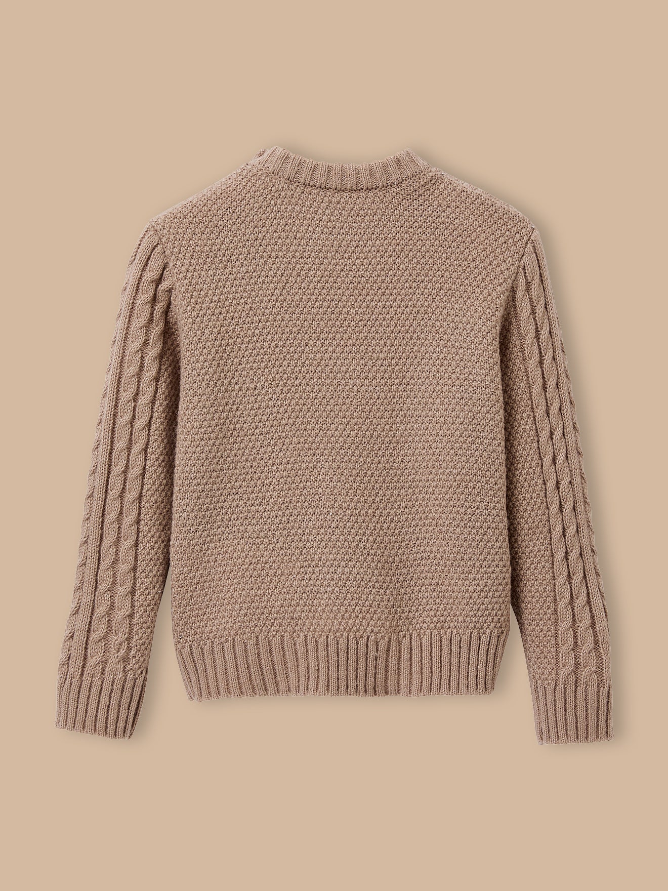 Jungenpullover mit Zopfmuster