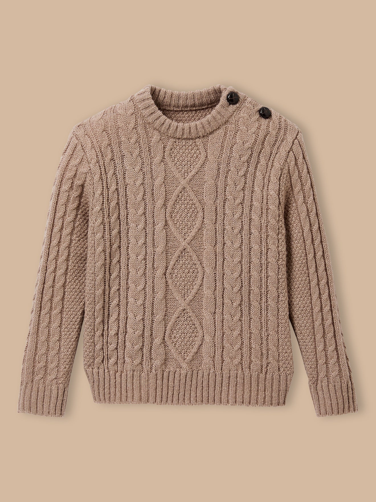 Jungenpullover mit Zopfmuster
