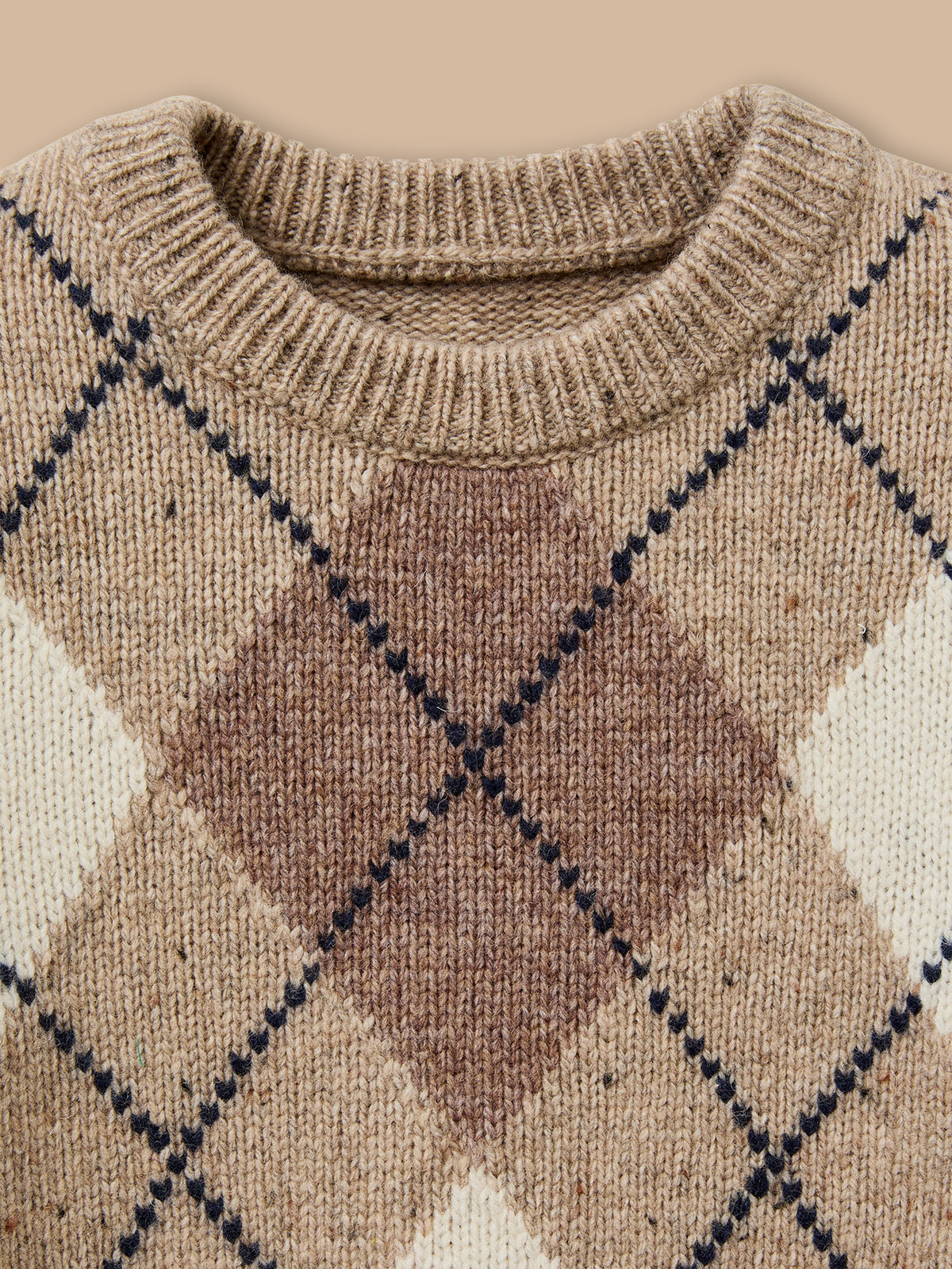 Jungen Jacquard-Pullover mit Wolle