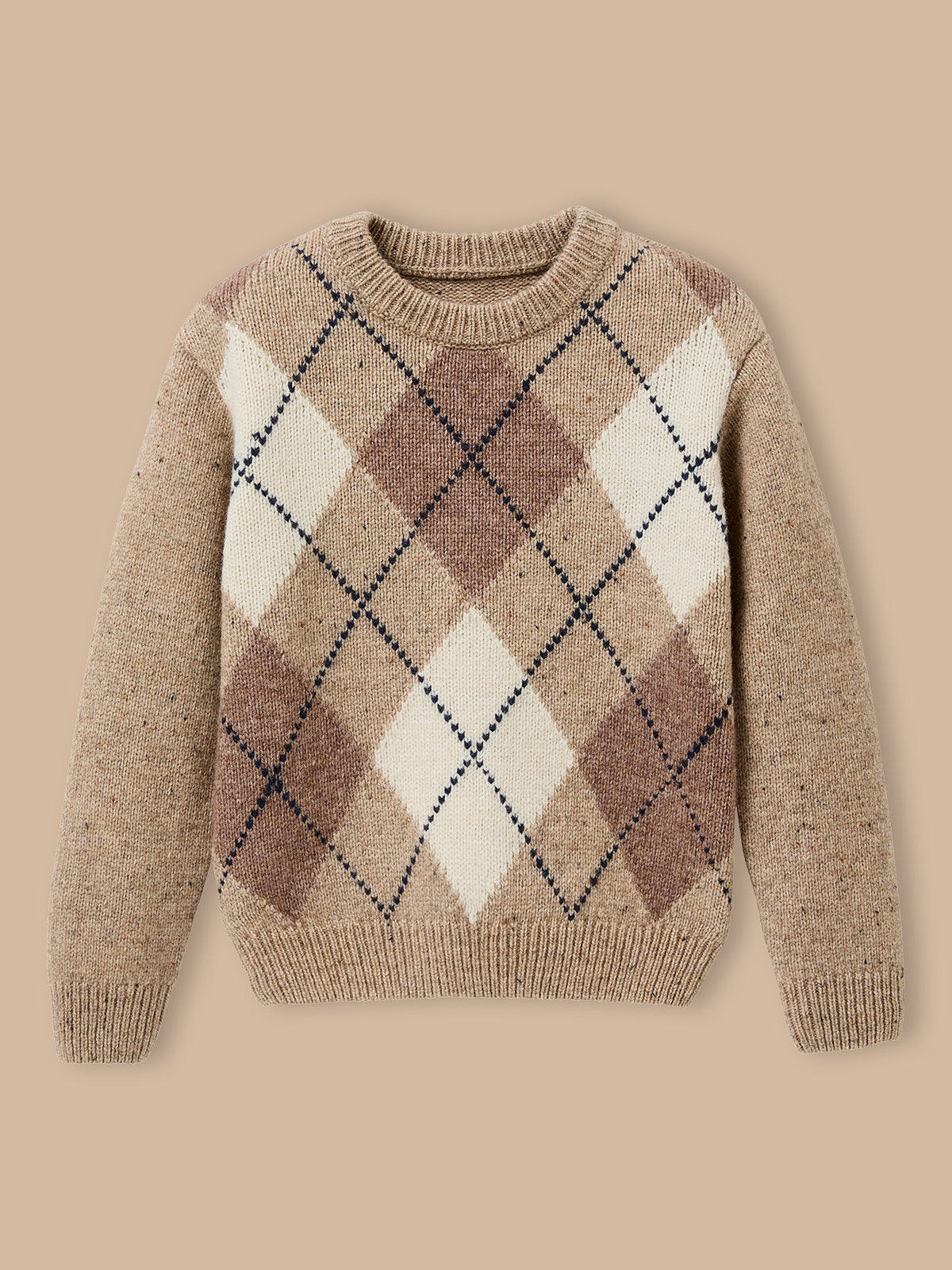 Jungen Jacquard-Pullover mit Wolle
