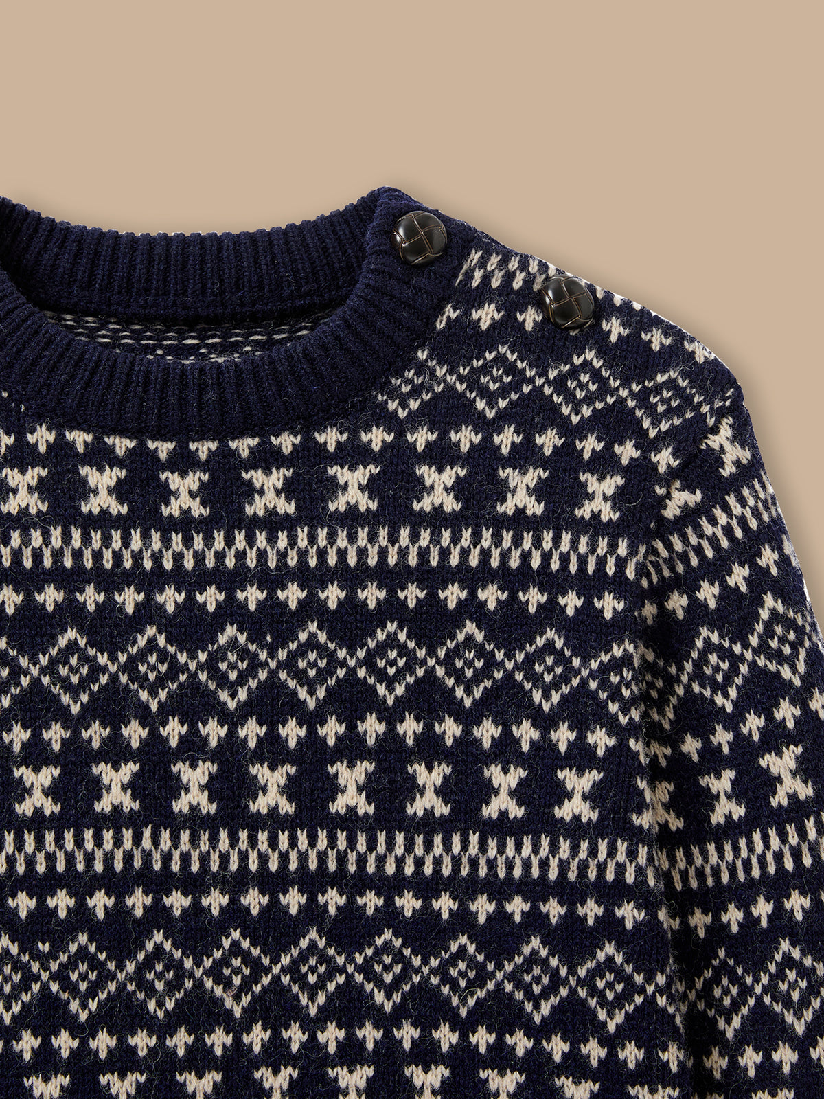 Jungenpullover aus Jacquard mit Wolle