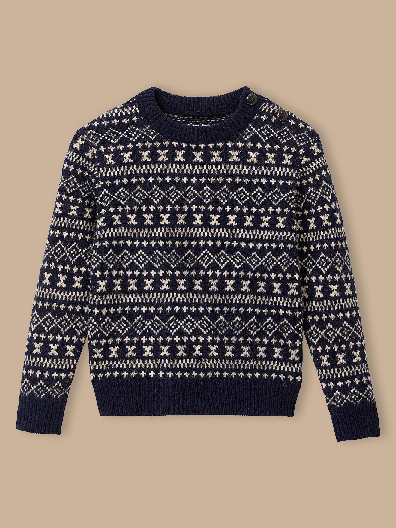 Jungenpullover aus Jacquard mit Wolle