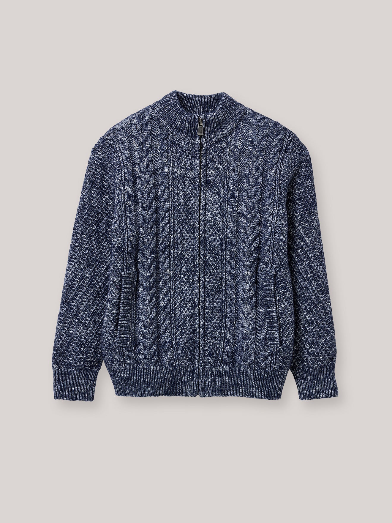 Jungen-Cardigan mit Zopfmuster