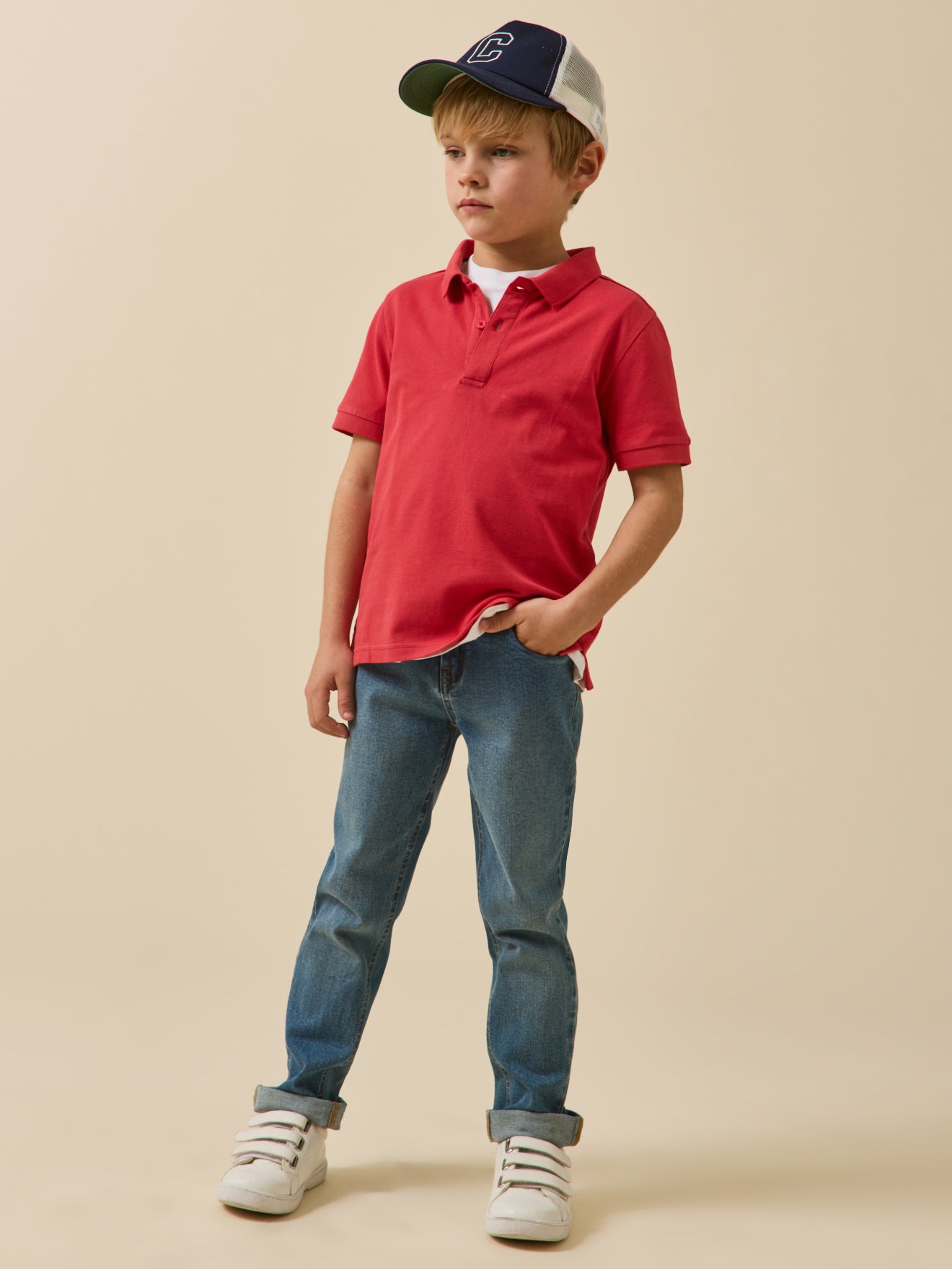 Jungen-Poloshirt – Bio-Baumwolle