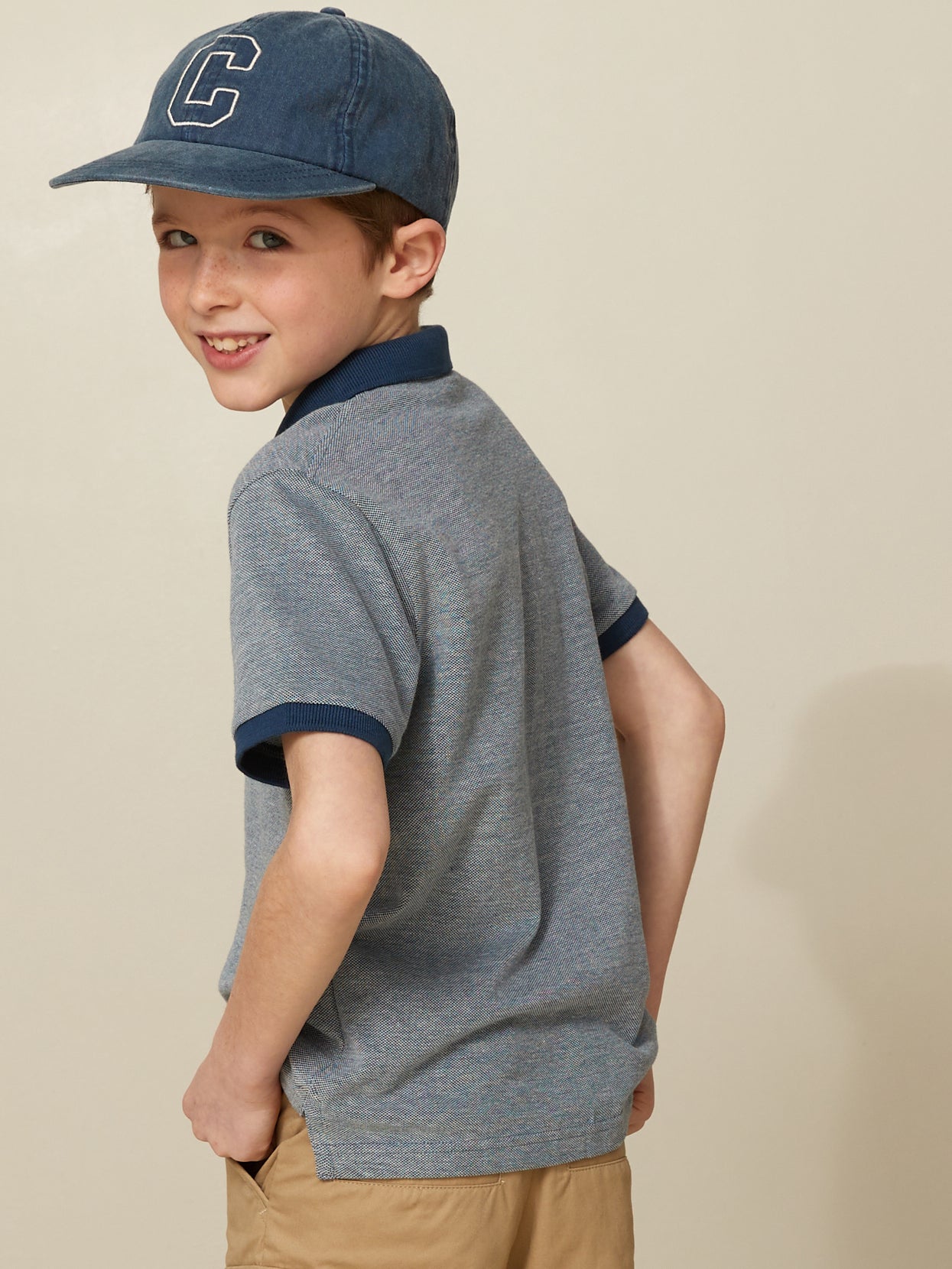 Jungen-Poloshirt – Bio-Baumwolle