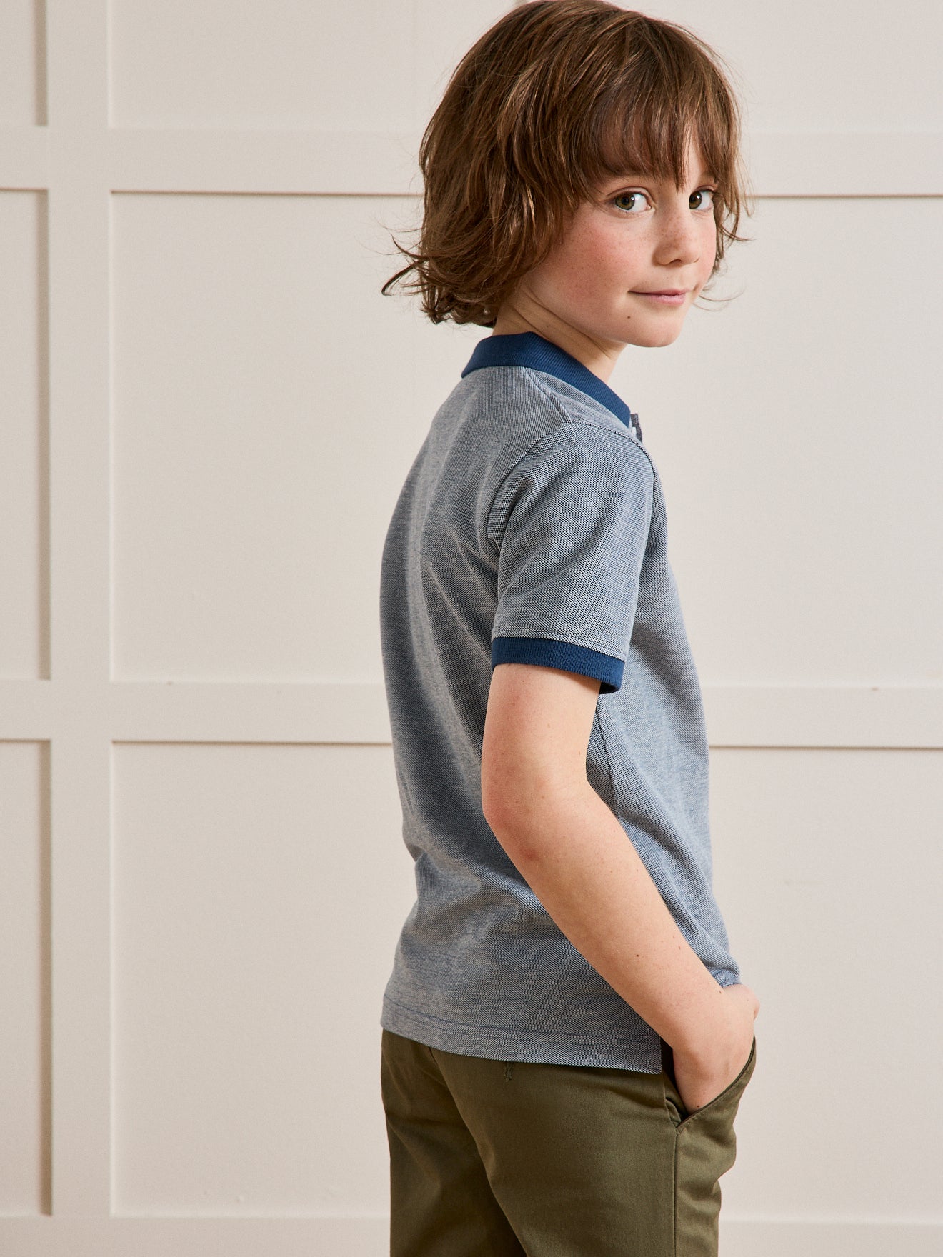 Jungen-Poloshirt – Bio-Baumwolle