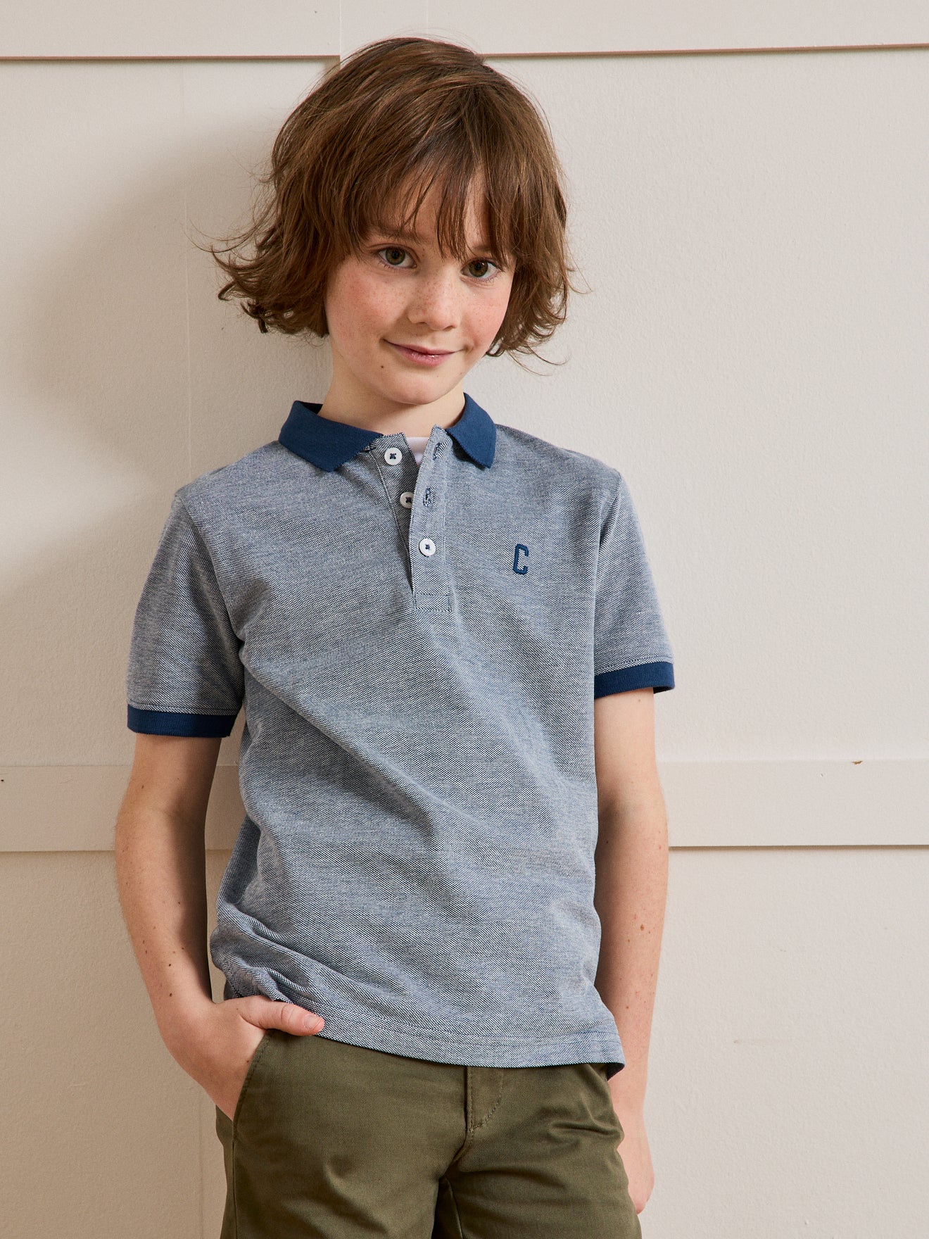 Jungen-Poloshirt – Bio-Baumwolle