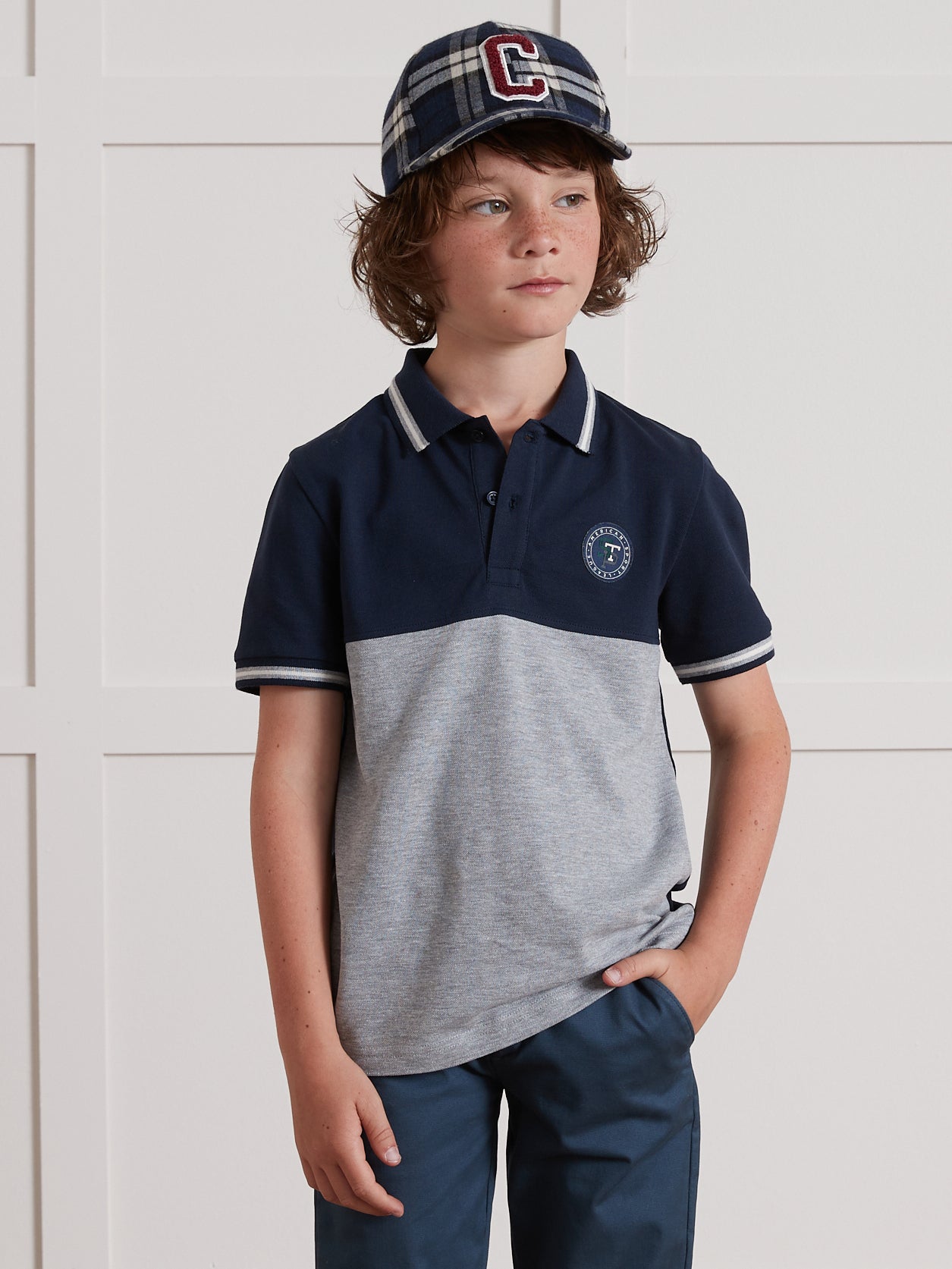 Jungen-Poloshirt aus Pikeestrick – Bio-Baumwolle