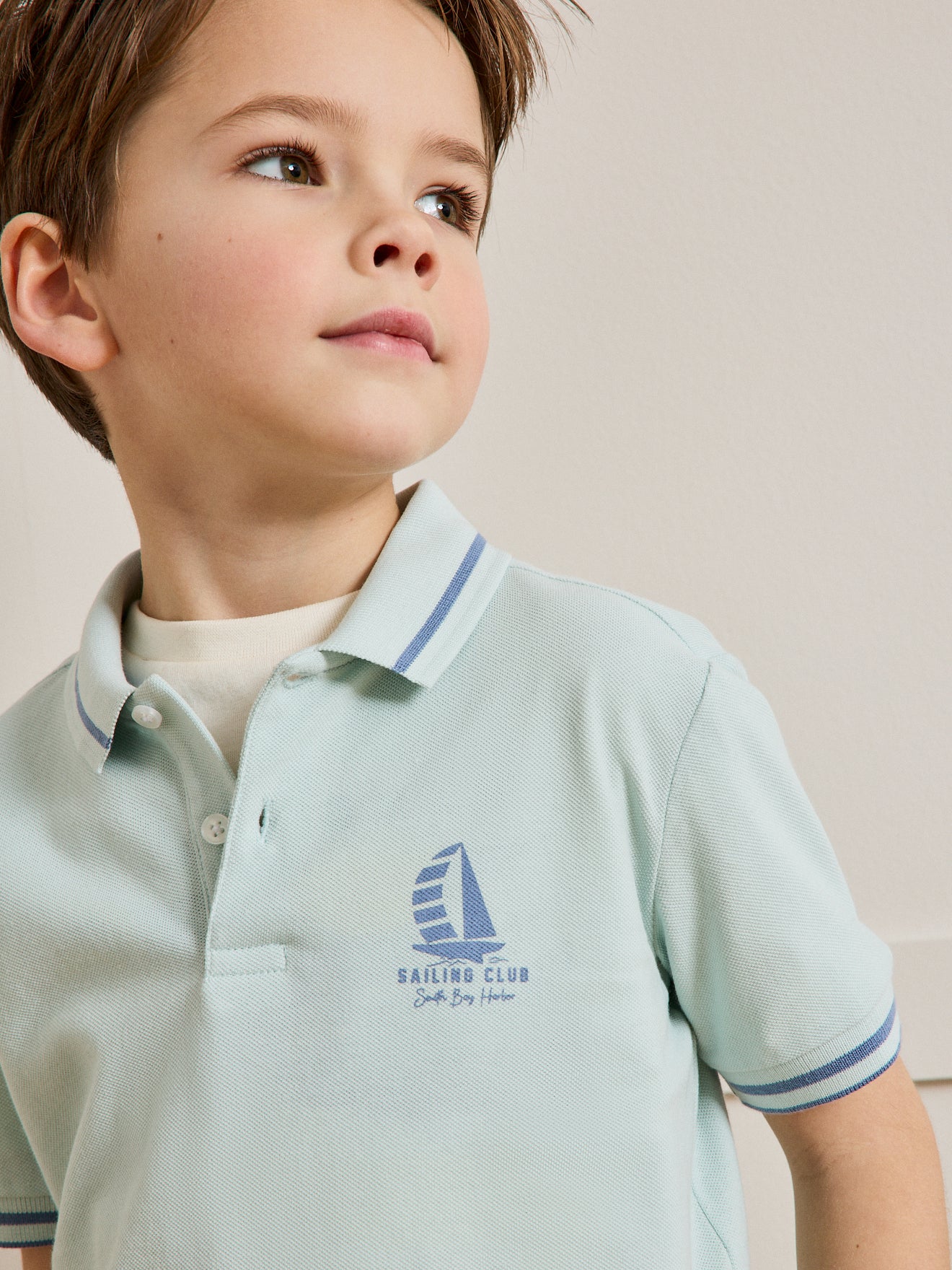 Jungen-Poloshirt aus Pikeestrick – Bio-Baumwolle