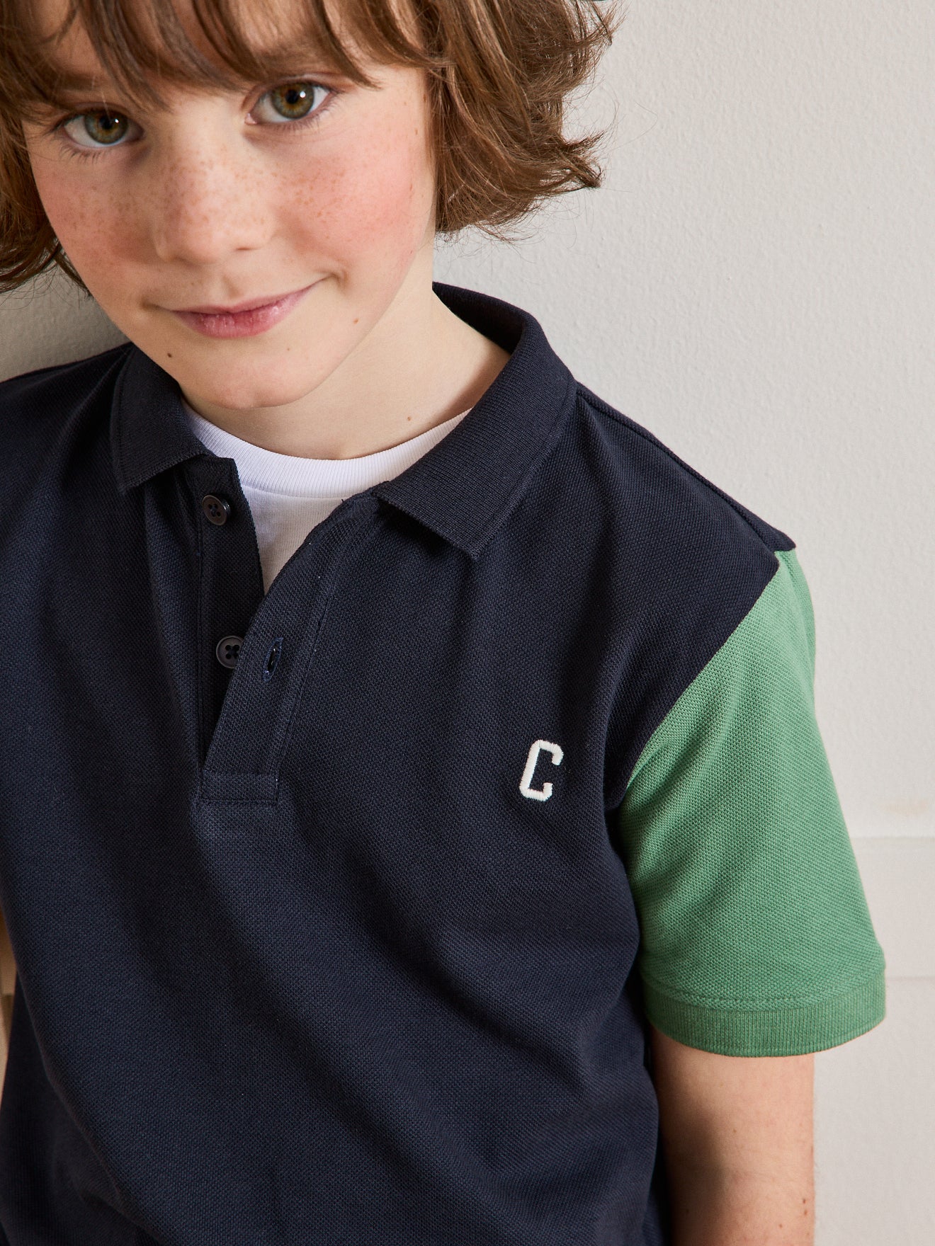 Jungen-Poloshirt aus Pikeestrick – Bio-Baumwolle