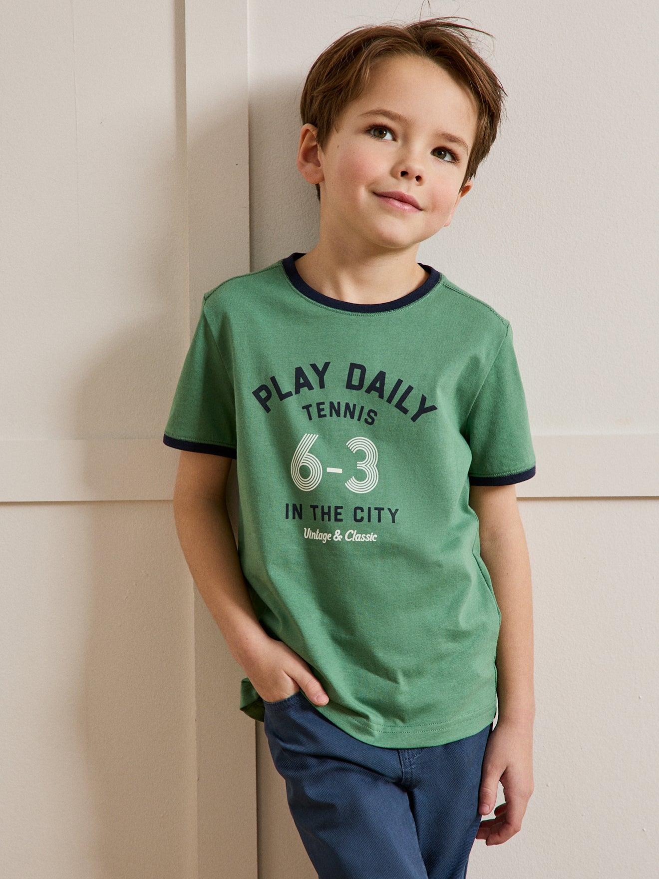 Jungen T-Shirt mit Druckmotiv – Bio-Baumwolle