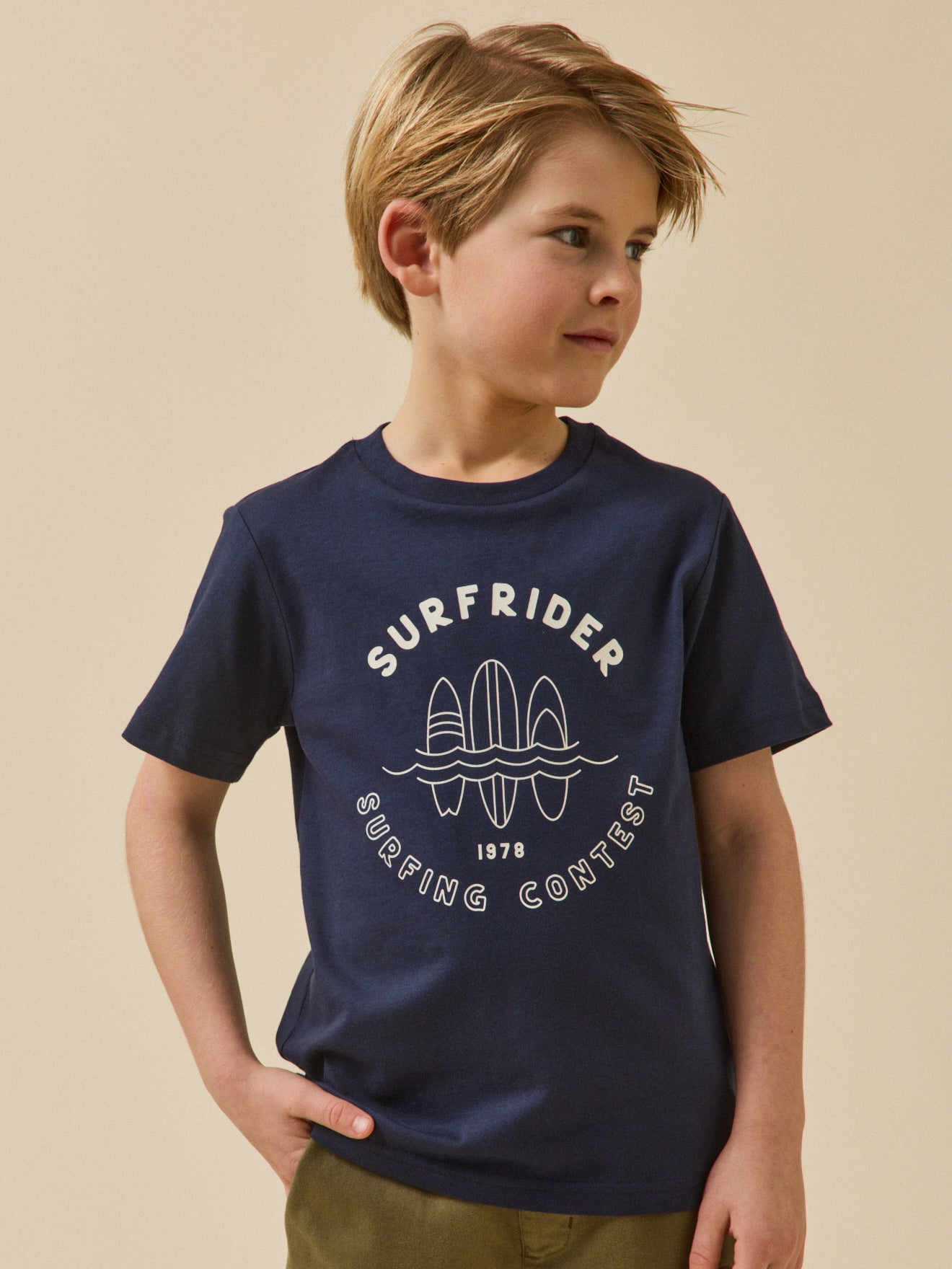 Jungen T-Shirt mit Druckmotiv – Bio-Baumwolle