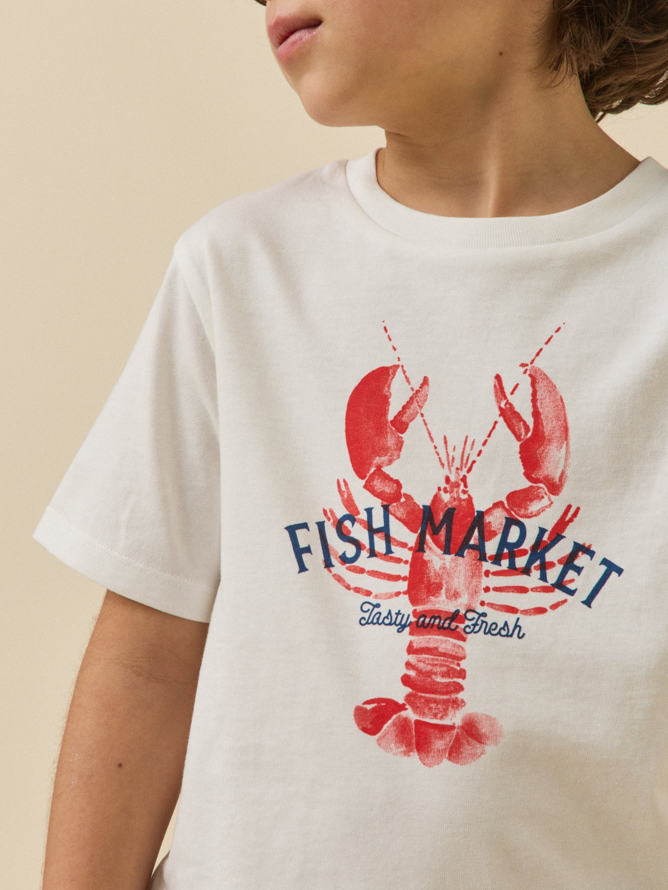 Jungen T-Shirt « Homard » – Bio-Baumwolle