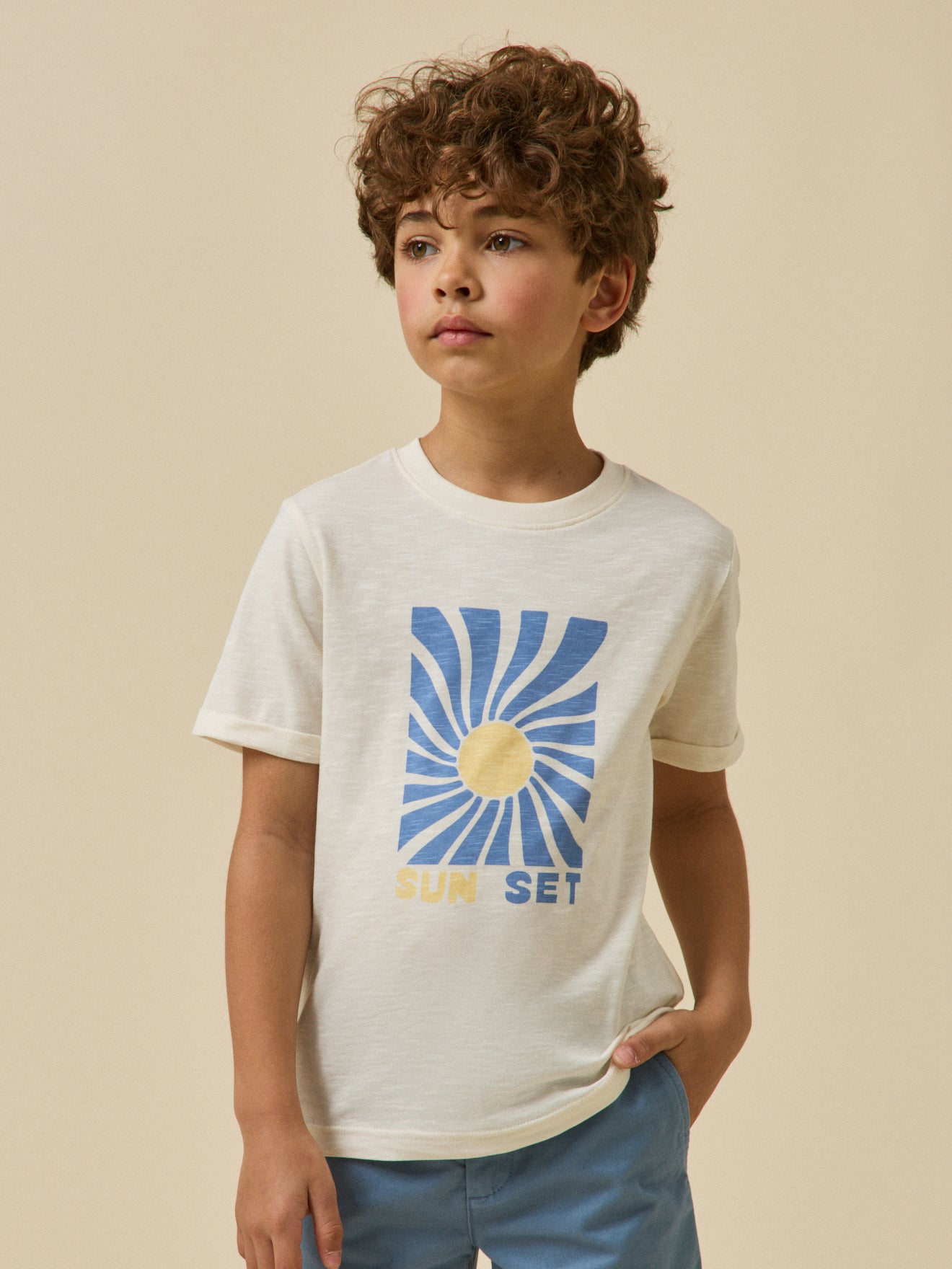 Jungen T-Shirt mit Druckmotiv – Bio-Baumwolle