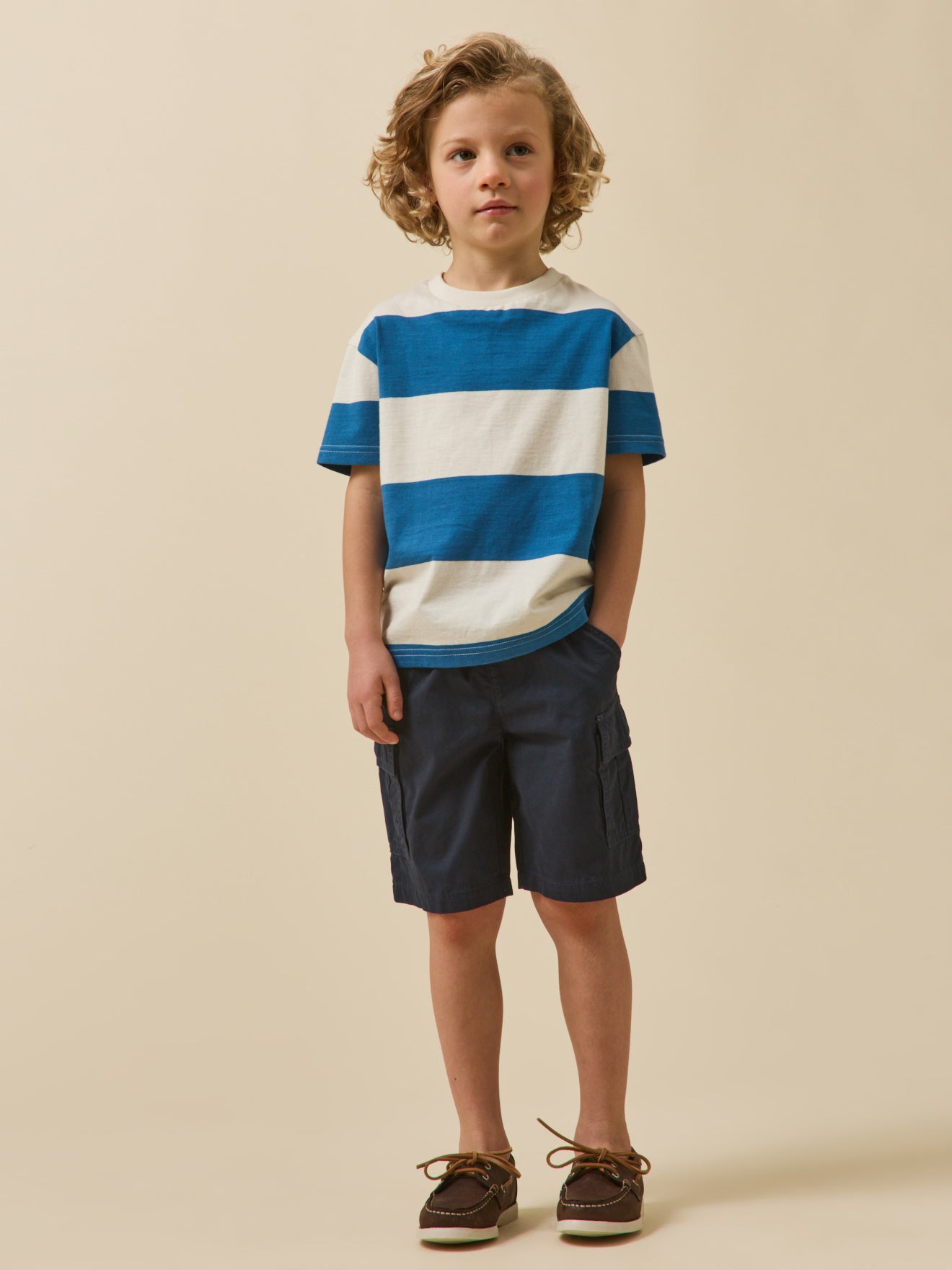 Jungen-T-Shirt mit Streifen – Bio-Baumwolle