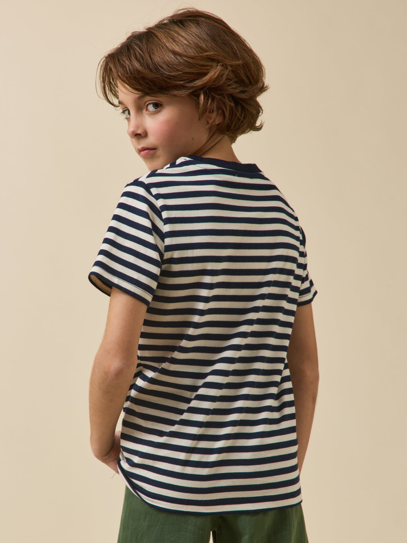 Jungen T-Shirt mit Streifen – Bio-Baumwolle