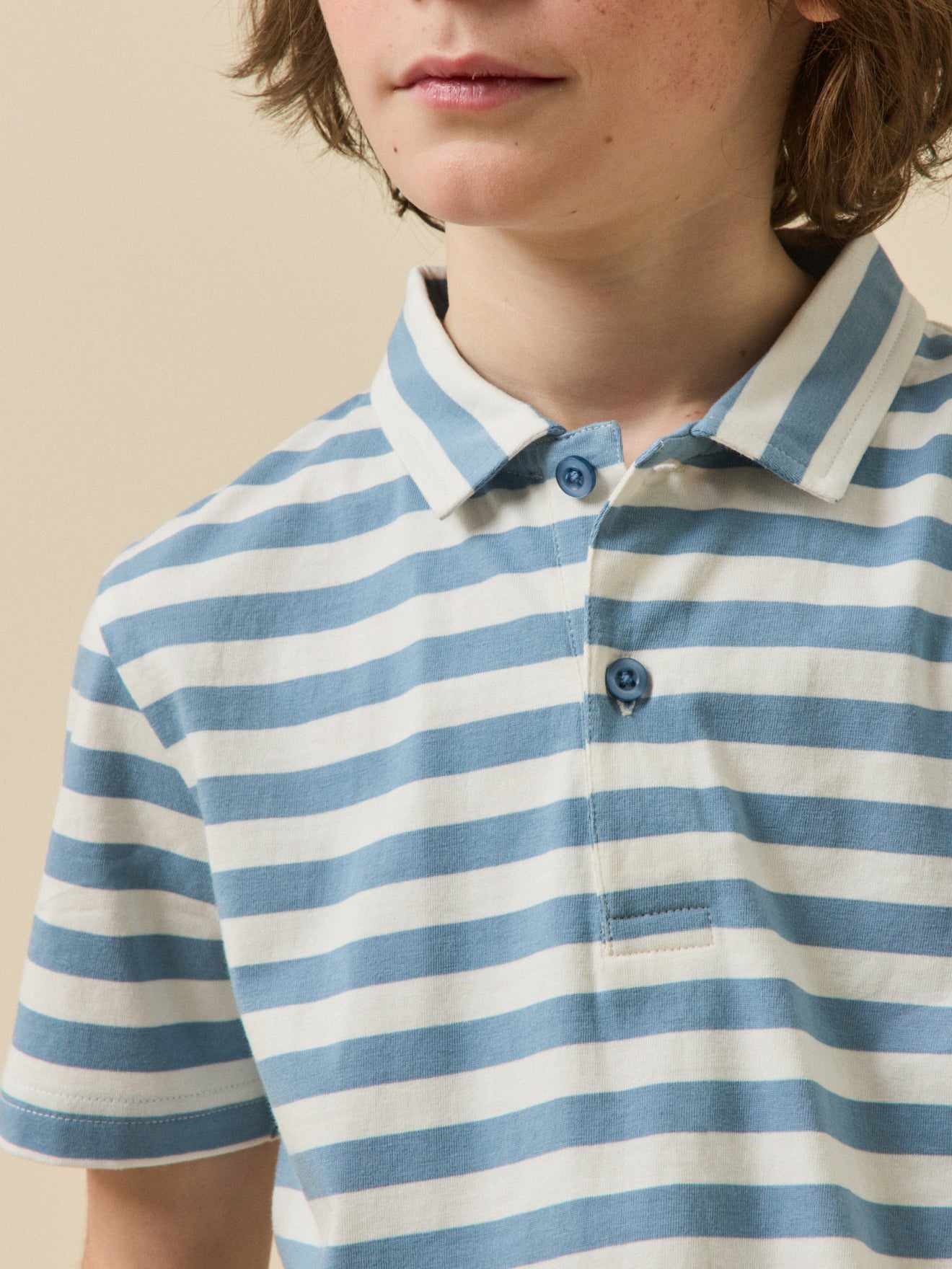 Jungen-Poloshirt, gestreift – Bio-Baumwolle