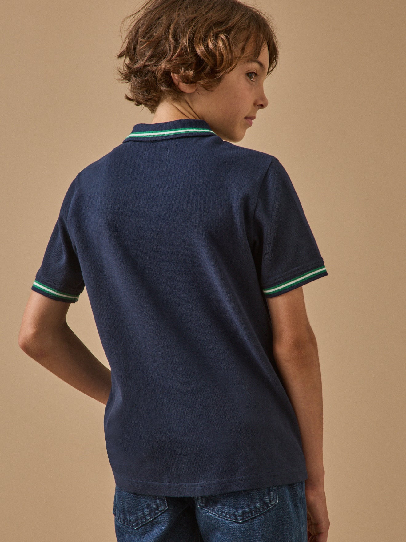 Jungen Poloshirt aus Piqué-Strick