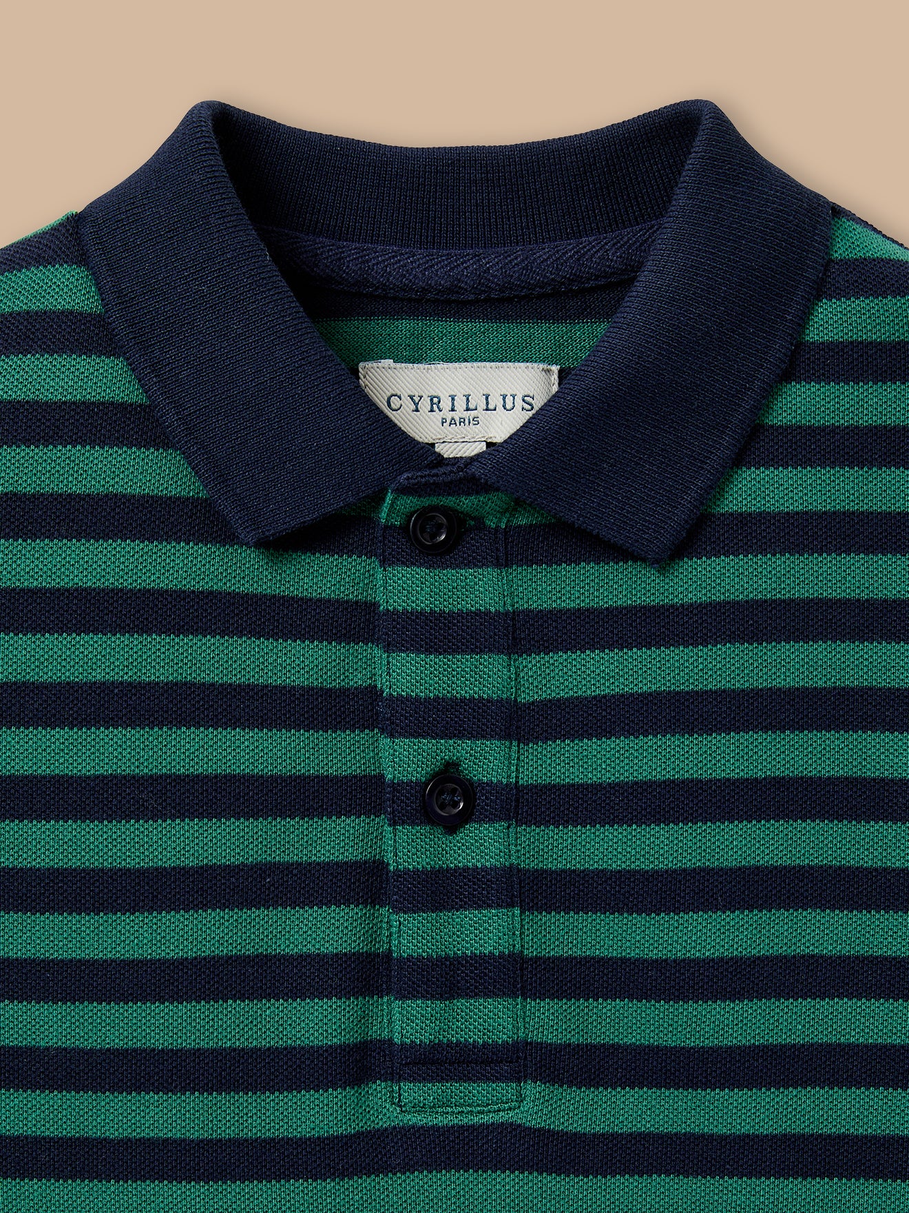Jungen-Poloshirt aus Piqué-Strick, gestreift