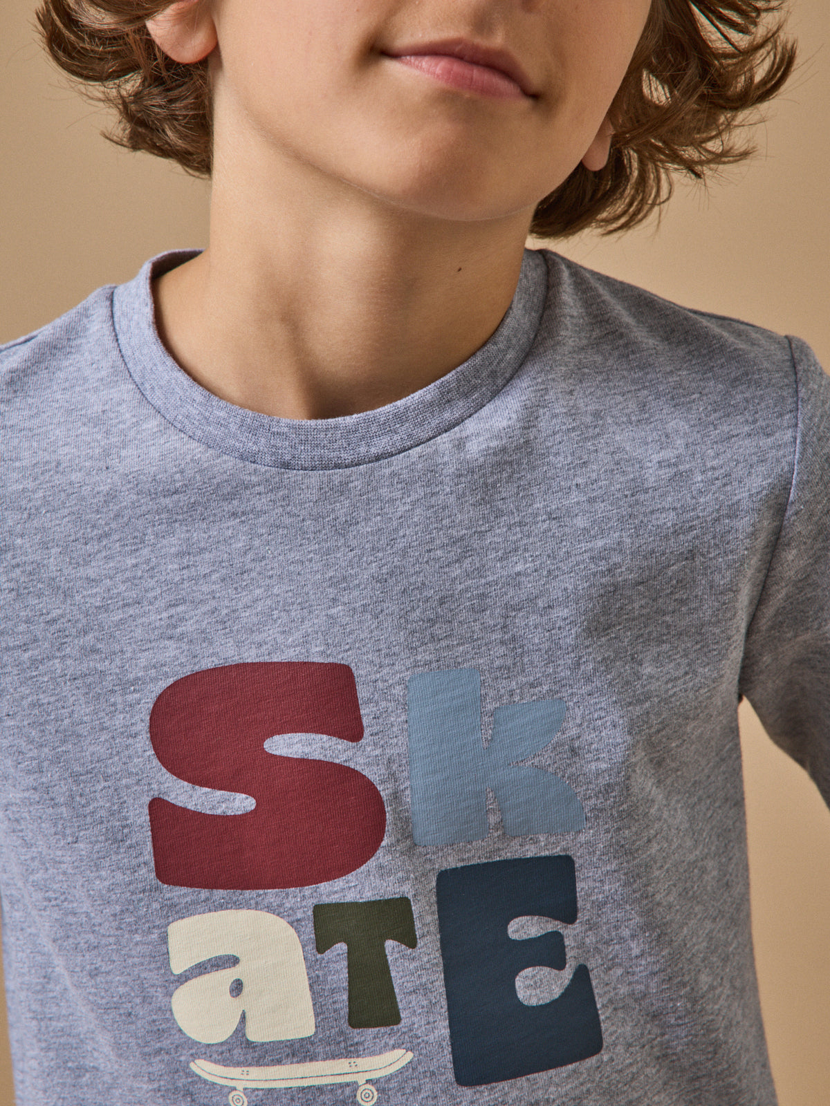 Jungen T-Shirt mit Druckmotiv – Bio-Baumwolle