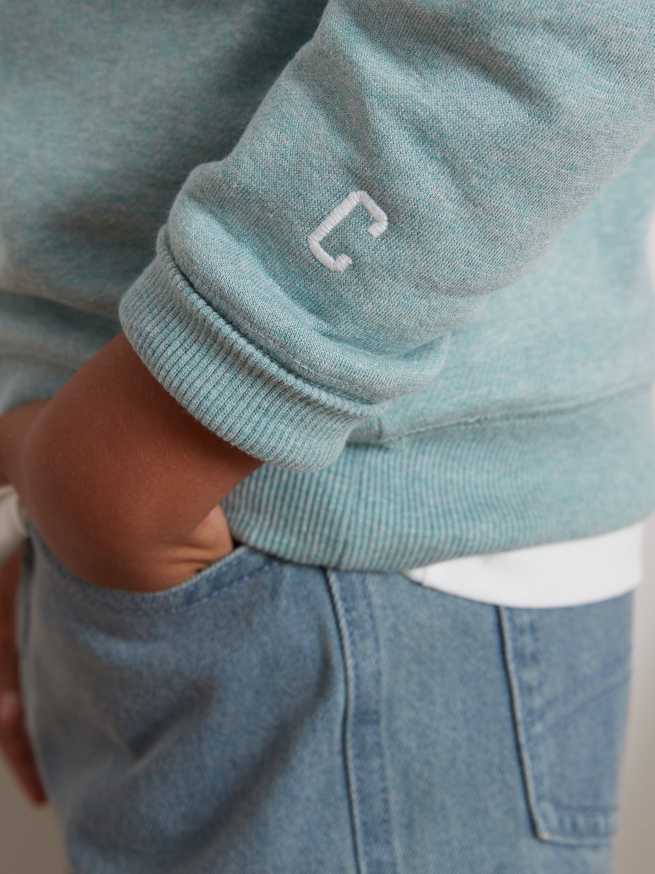 Jungen-Sweatshirt mit rundem Kragen