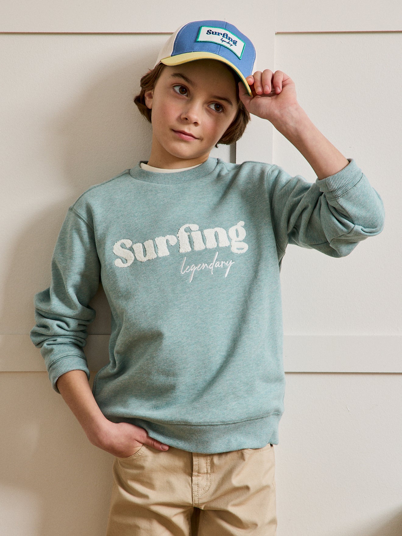 Jungen-Sweatshirt, meliert