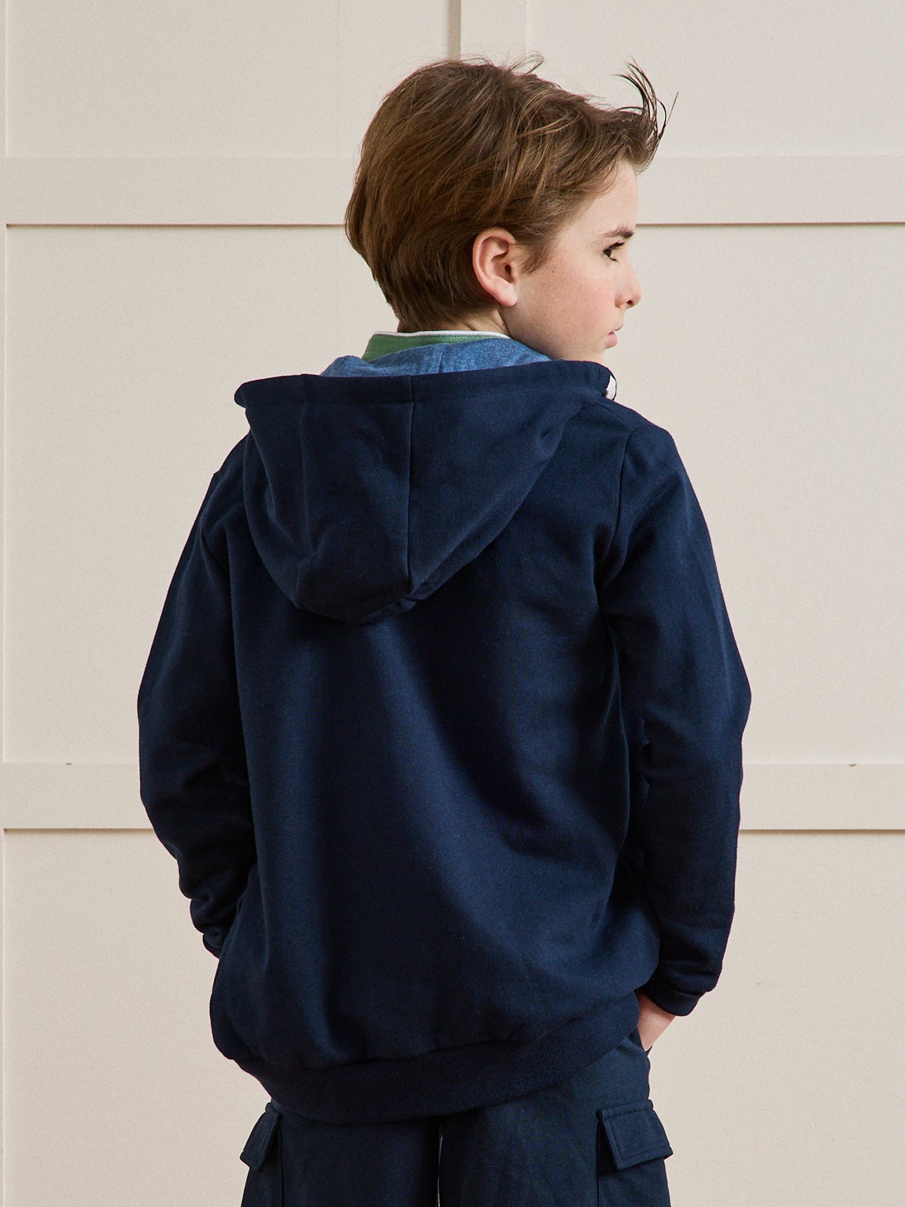 Jungen-Sweatshirt mit Kapuze – Bio-Baumwolle