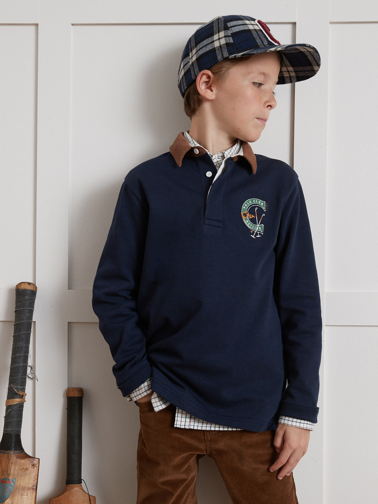 Jungen-Poloshirt mit Stickerei – Bio-Baumwolle