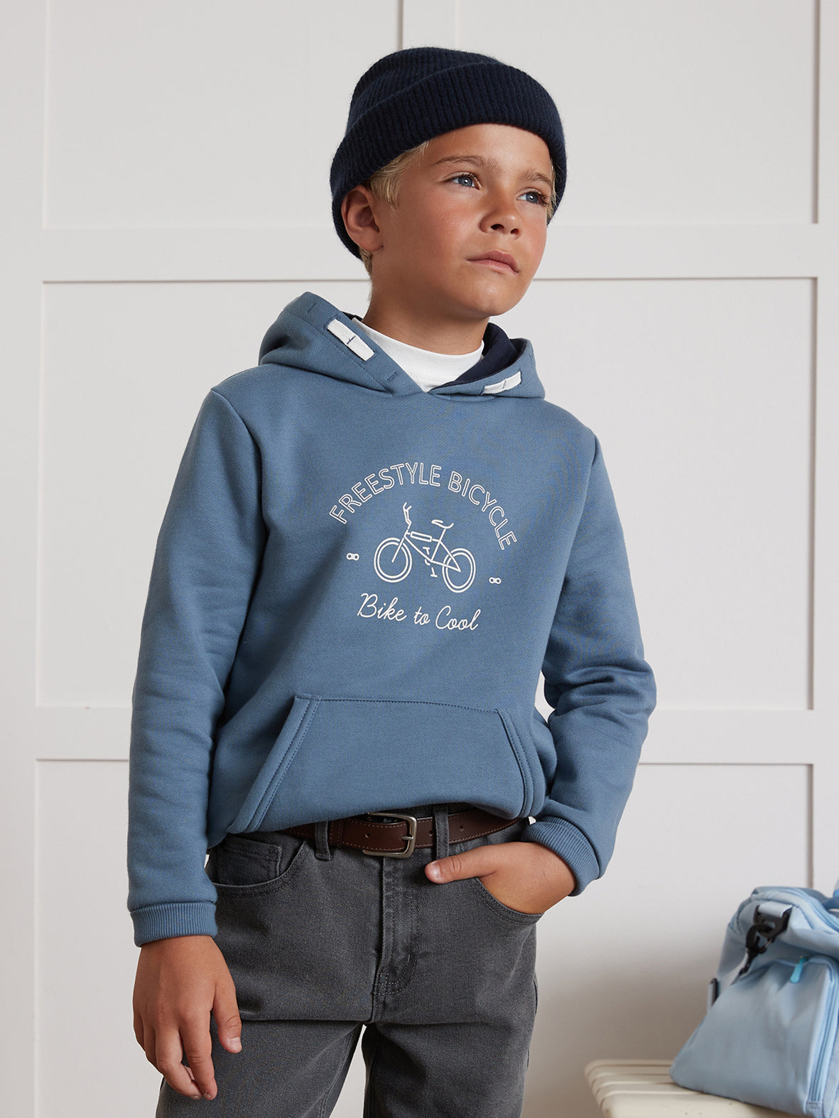 Jungen-Sweatshirt mit Kapuze