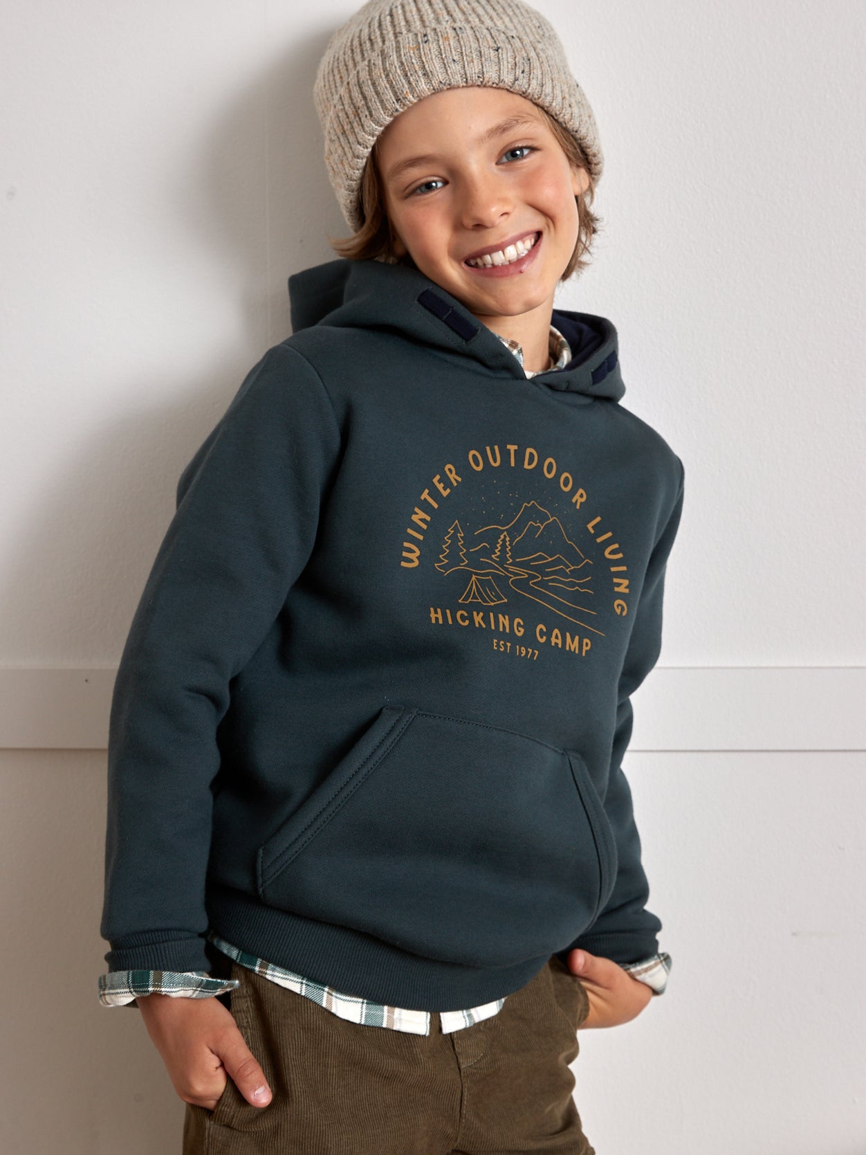 Jungen-Sweatshirt mit Kapuze