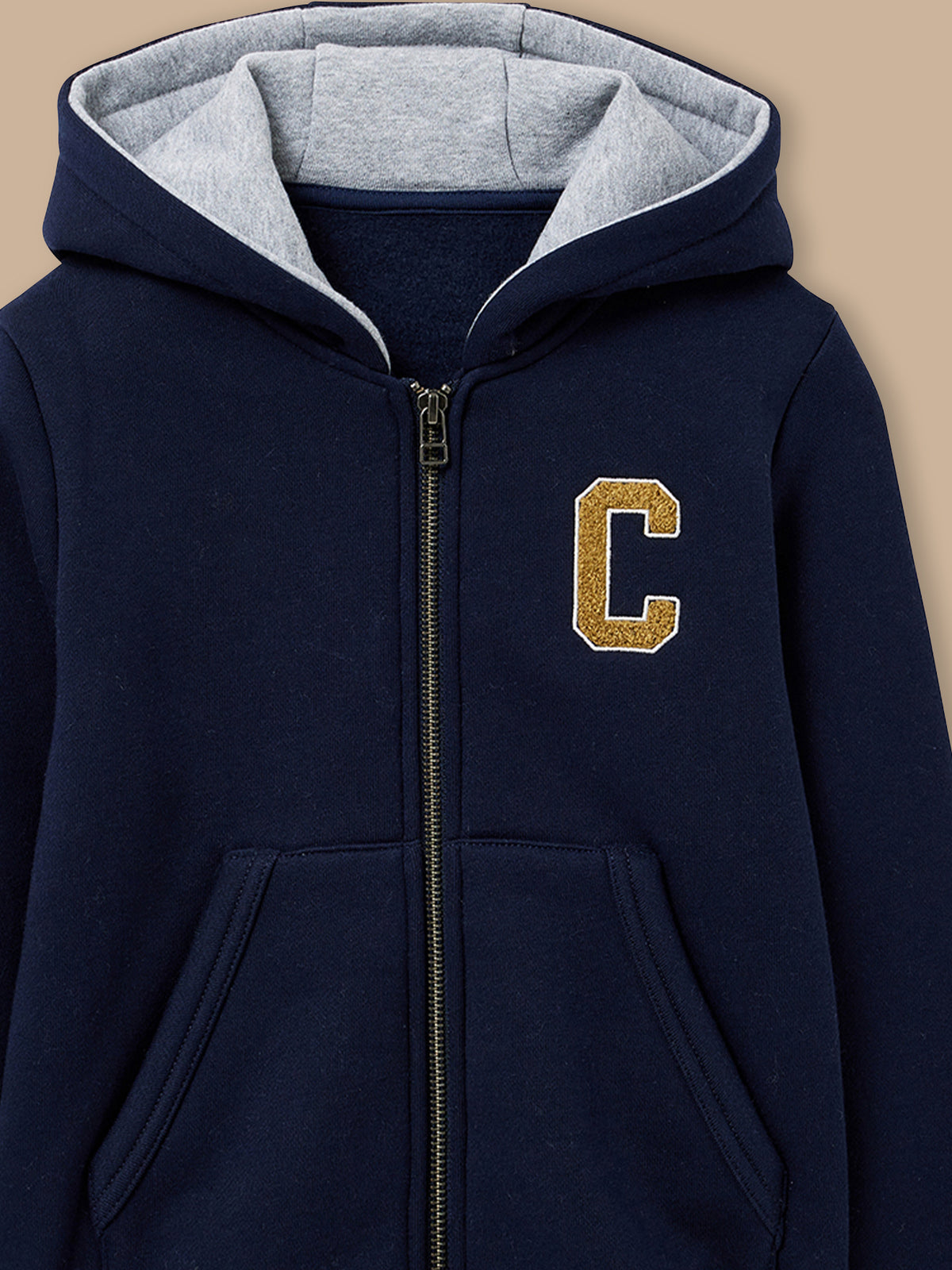 Jungen-Sweatjacke mit Reißverschluss und Kapuze
