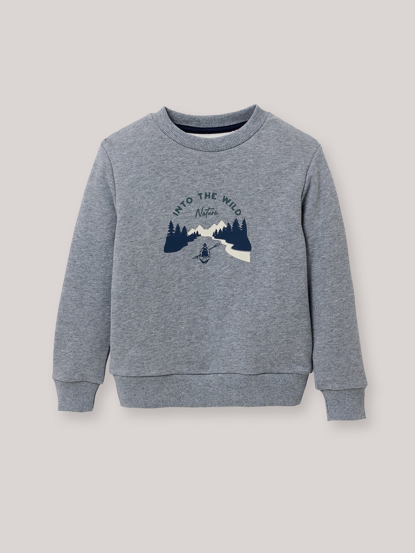 Jungen-Sweatshirt mit Sherpa-Futter