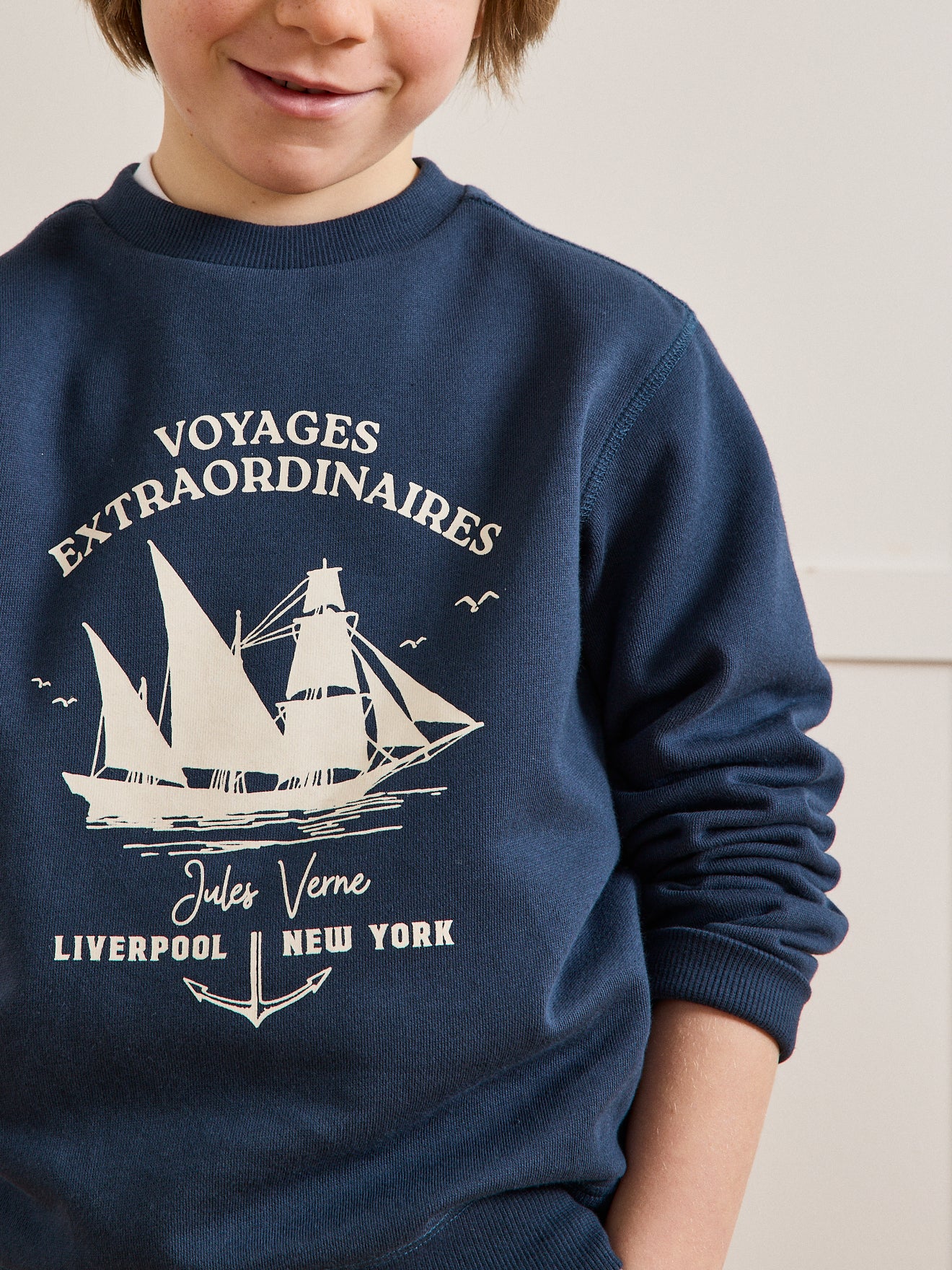 Kinder-Sweatshirt aus der Jules Verne Kollektion – Bio-Baumwolle