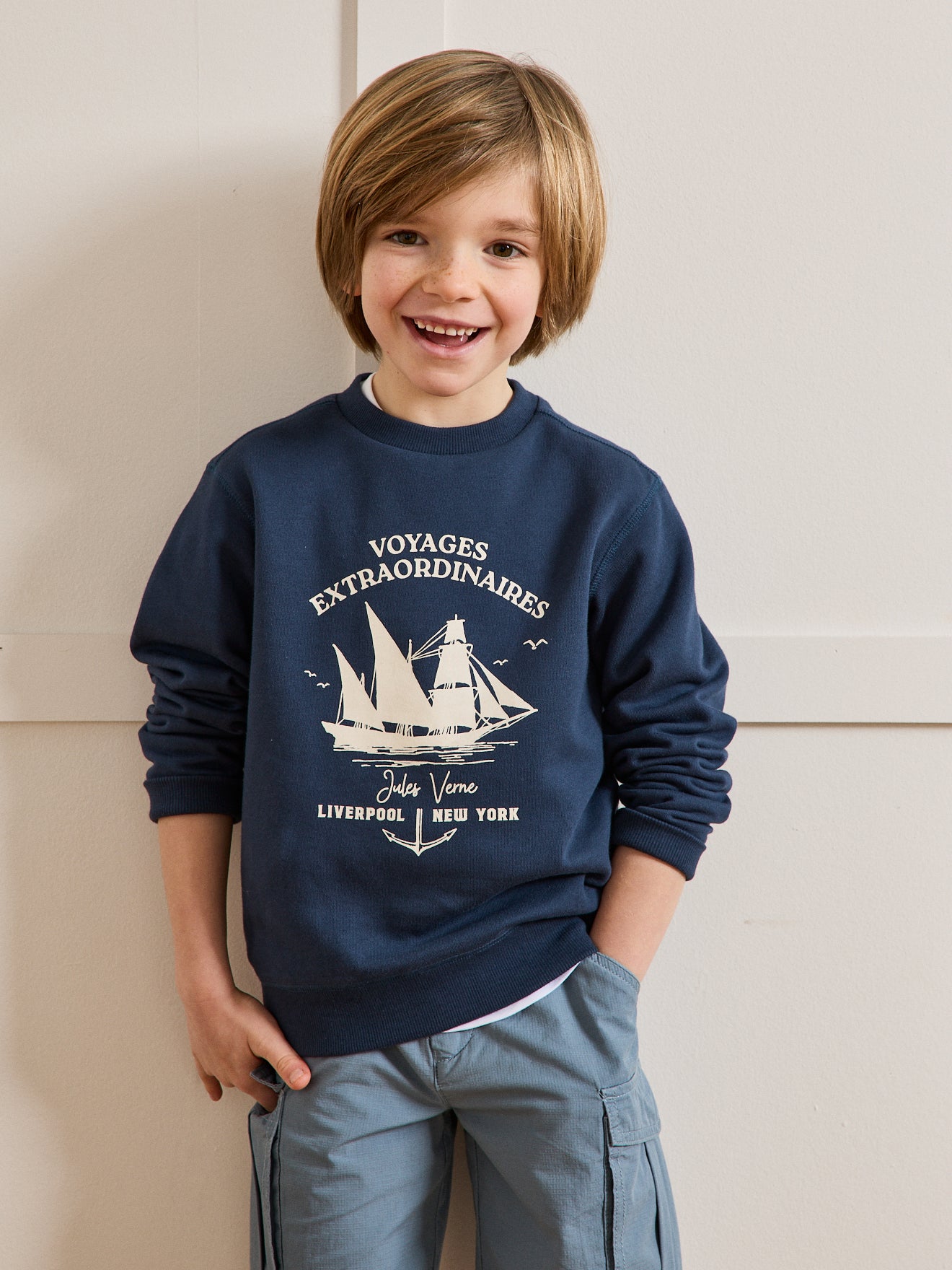 Kinder-Sweatshirt aus der Jules Verne Kollektion – Bio-Baumwolle