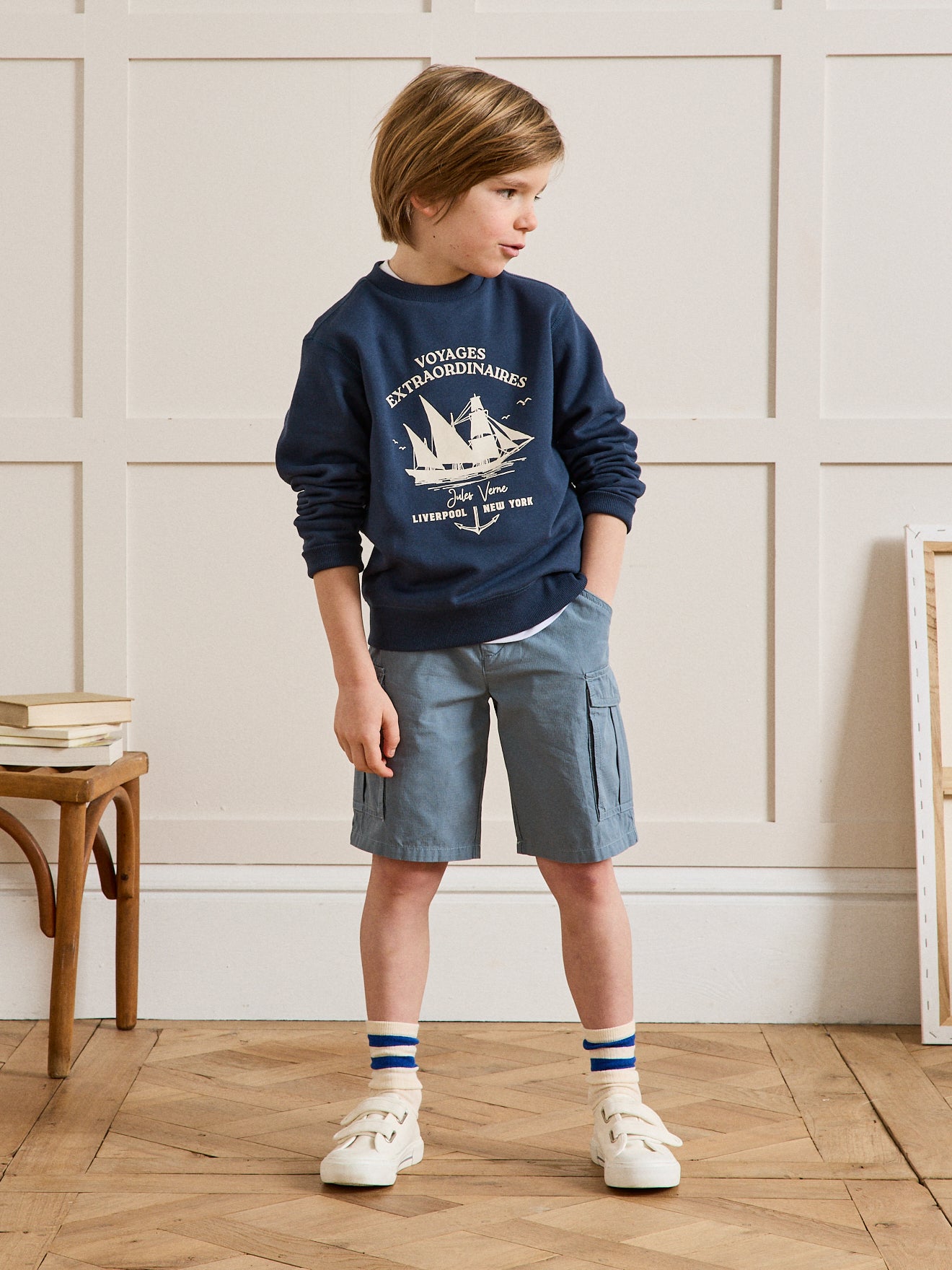 Kinder-Sweatshirt aus der Jules Verne Kollektion – Bio-Baumwolle