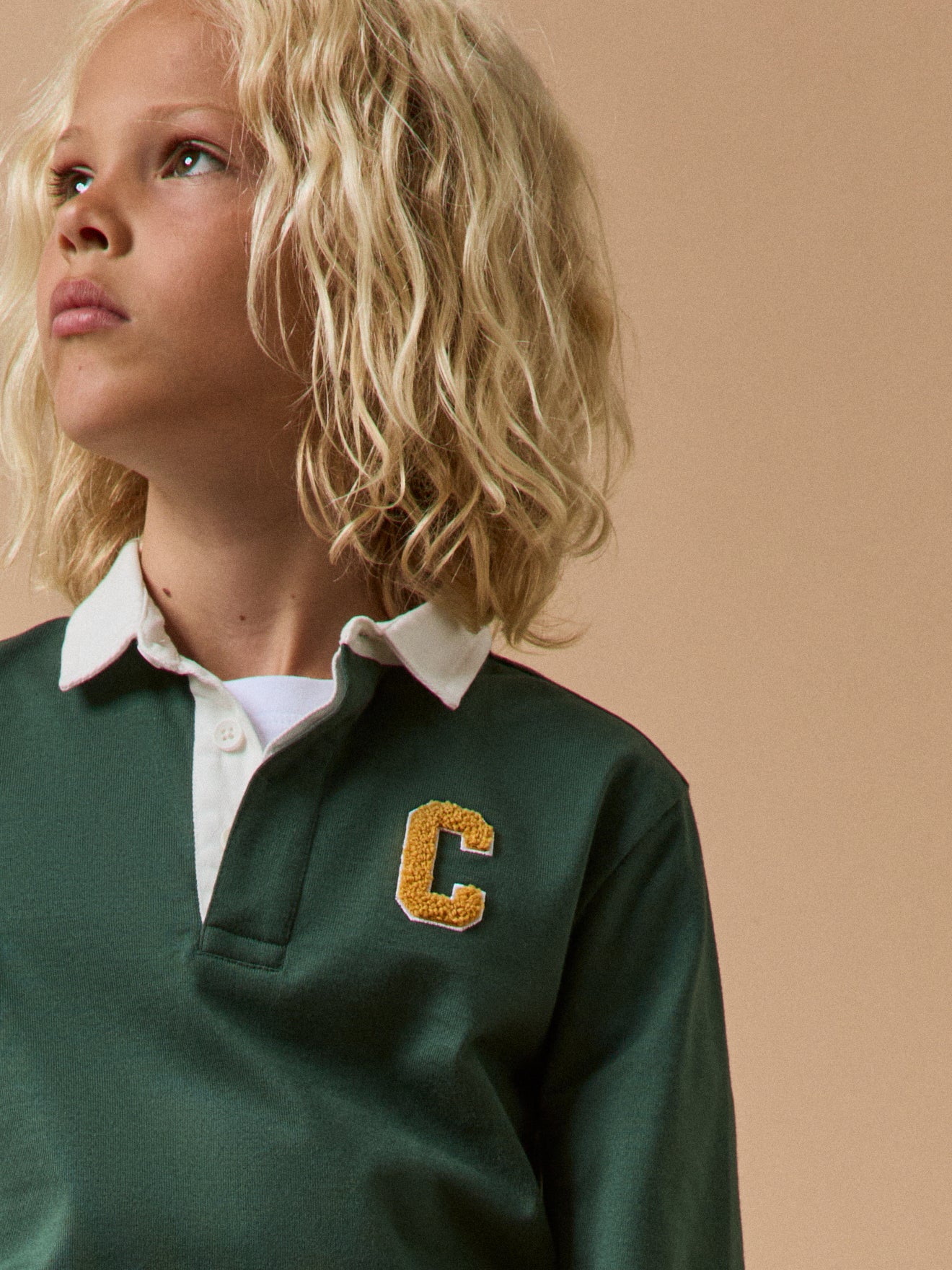 Jungen Rugby-Shirt mit Polokragen – Bio-Baumwolle