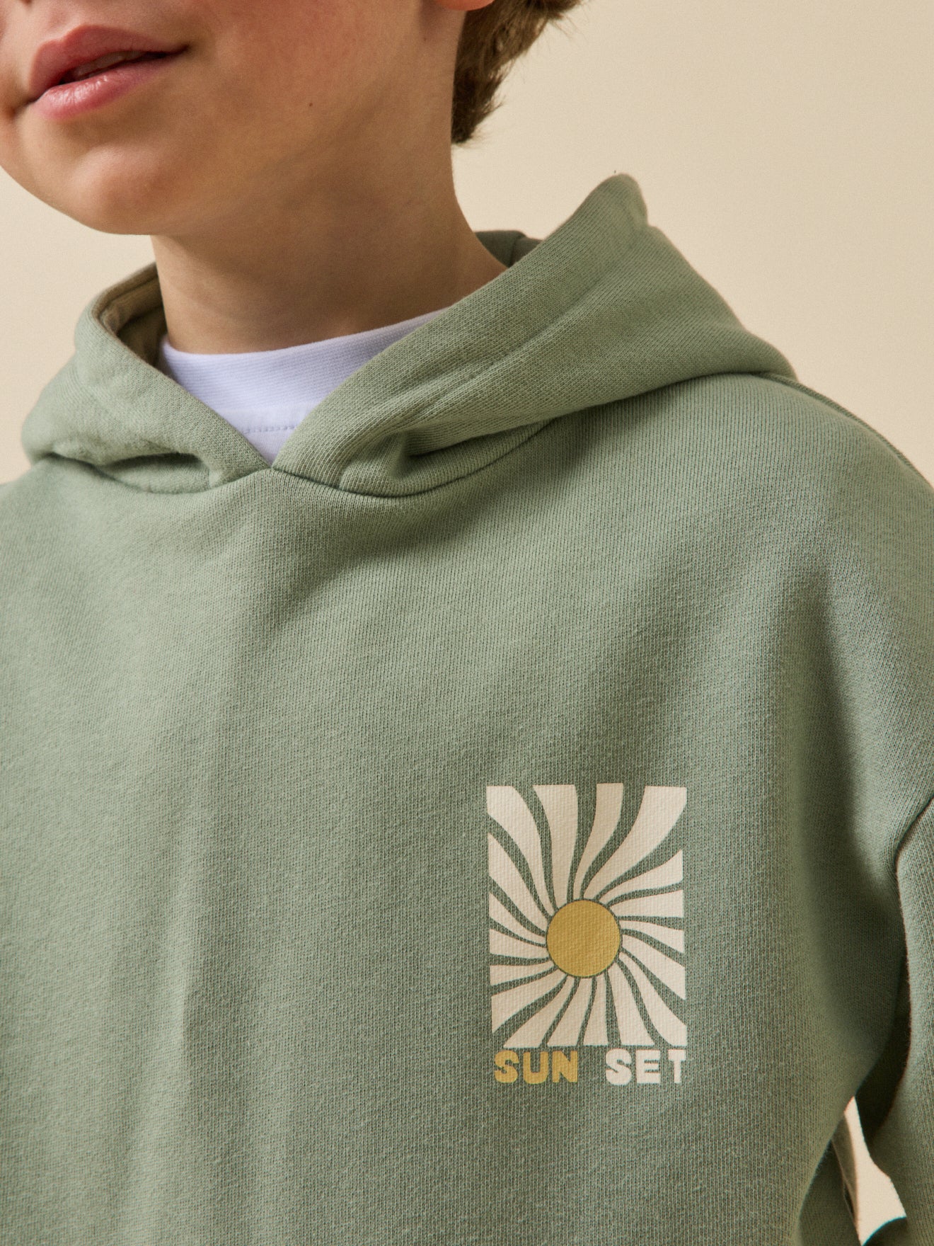 Jungen-Sweatshirt mit Kapuze – Bio-Baumwolle