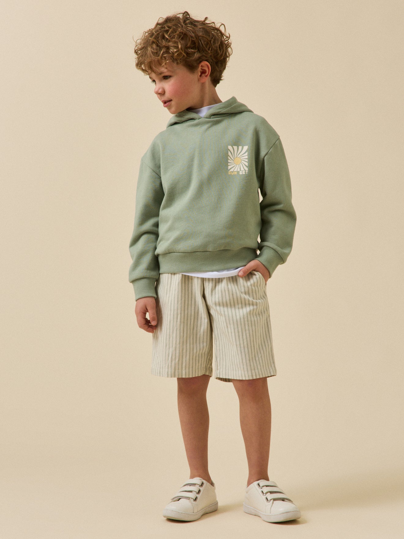 Jungen-Sweatshirt mit Kapuze – Bio-Baumwolle
