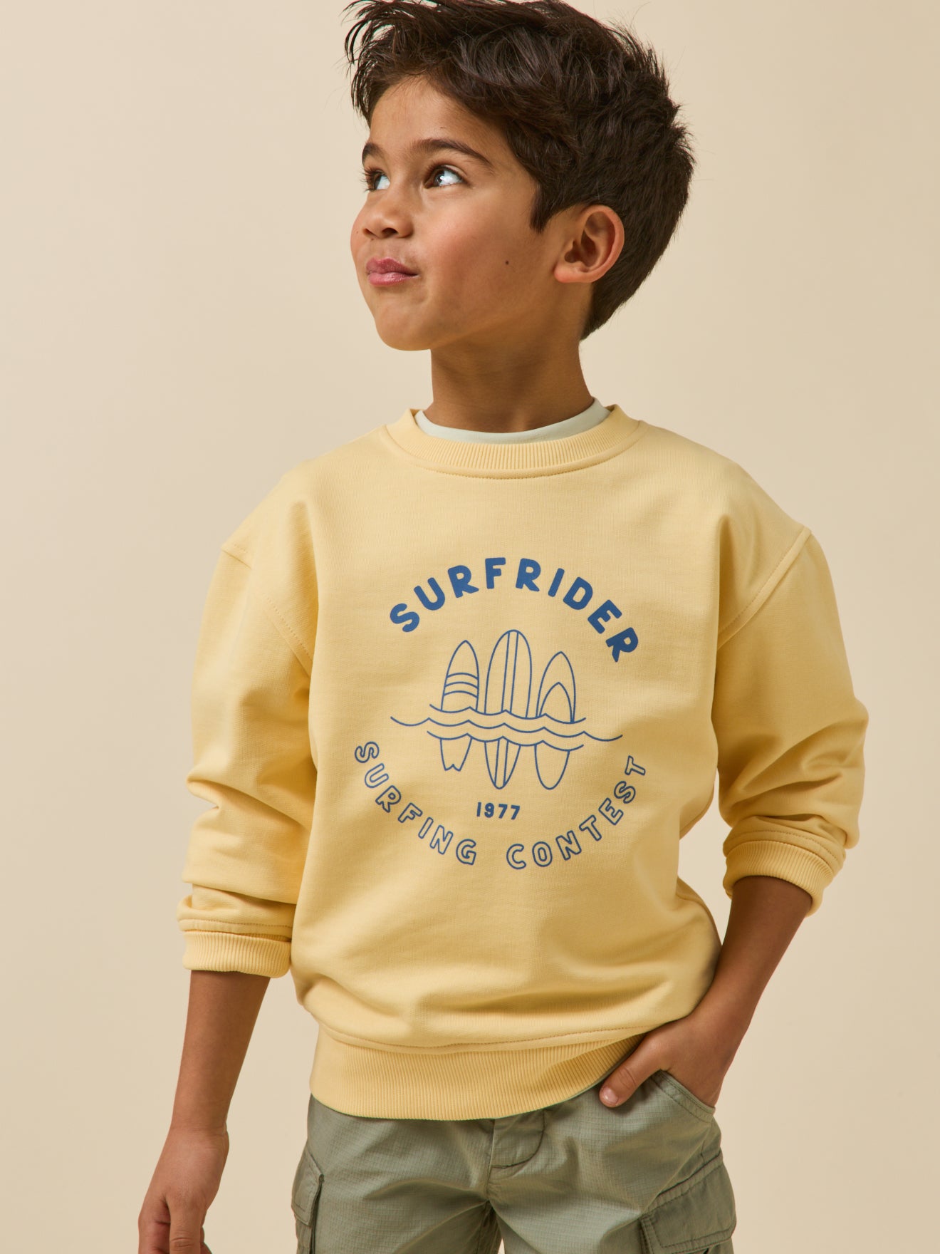 Jungen-Sweatshirt im Surf-Look – Bio-Baumwolle