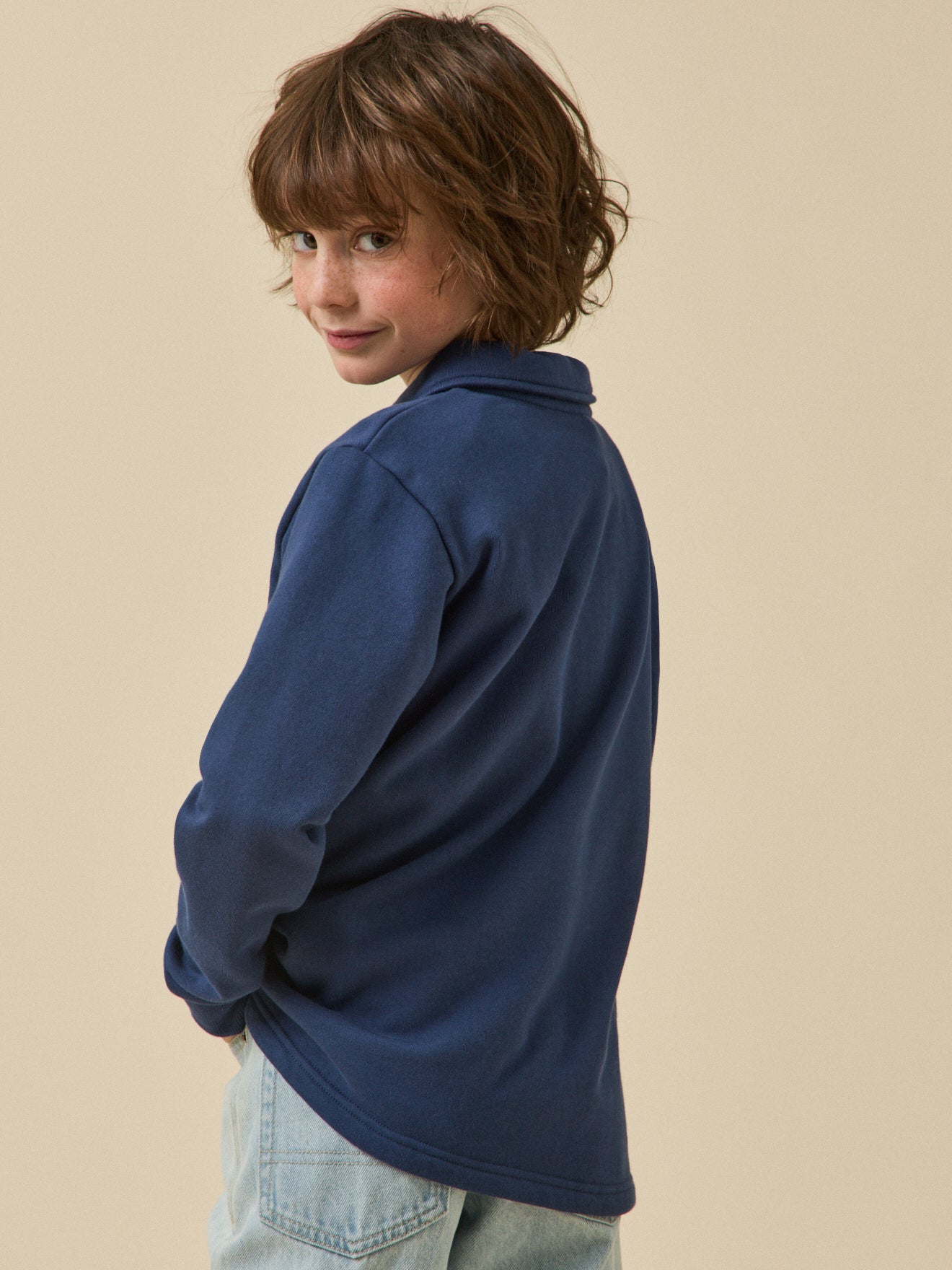 Jungen Polo-Sweatshirt – Bio-Baumwolle