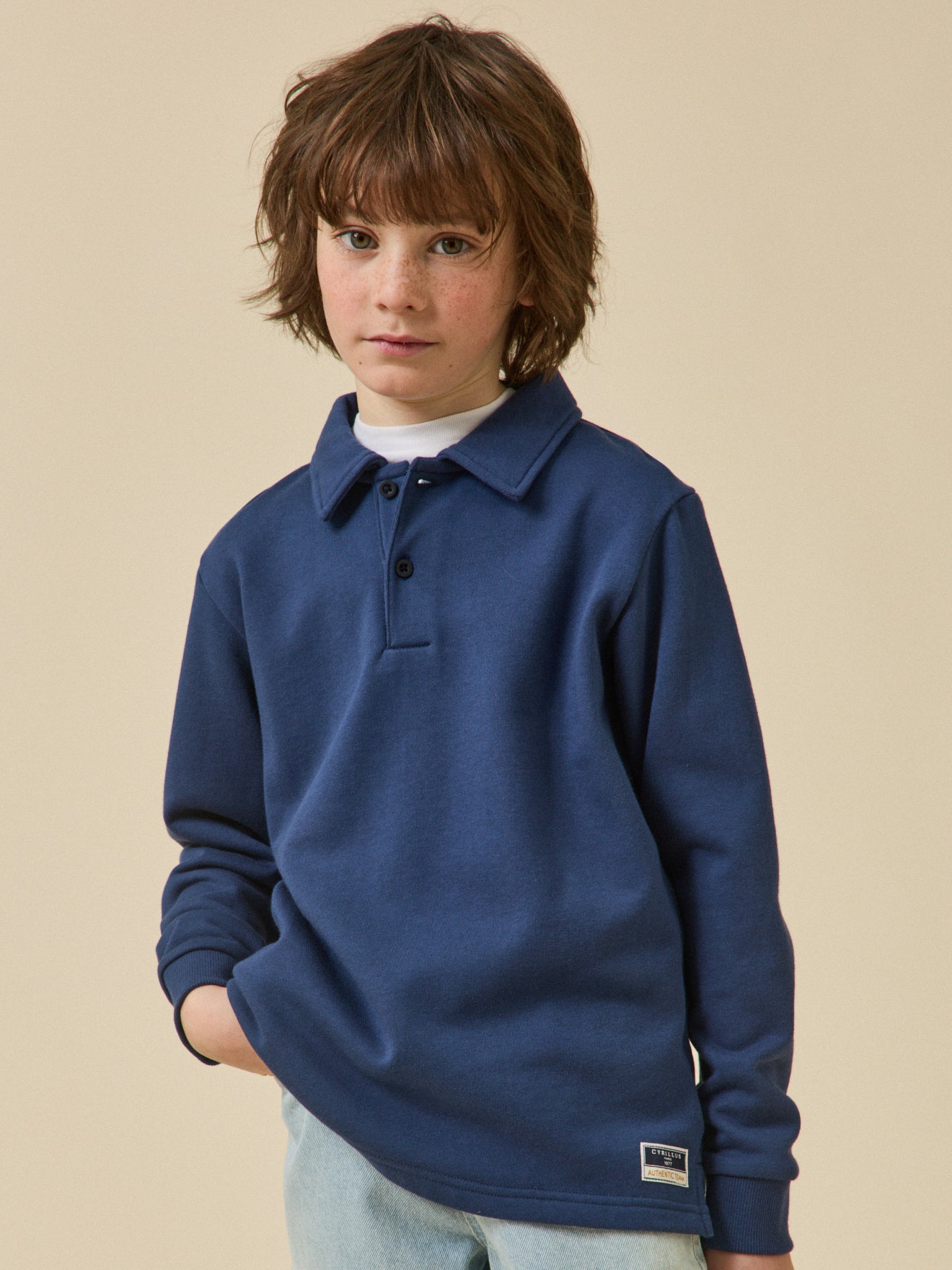 Jungen Polo-Sweatshirt – Bio-Baumwolle