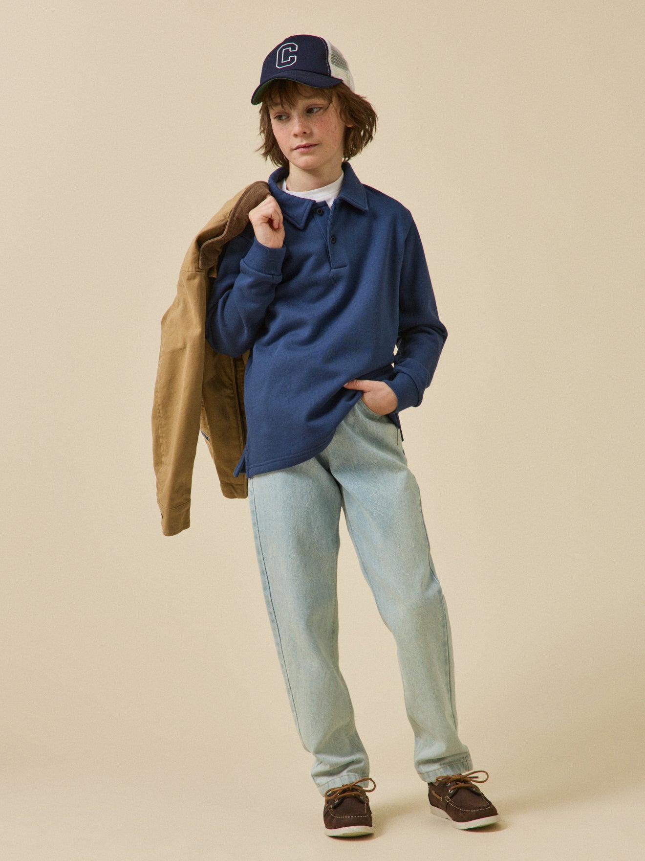 Jungen Polo-Sweatshirt – Bio-Baumwolle