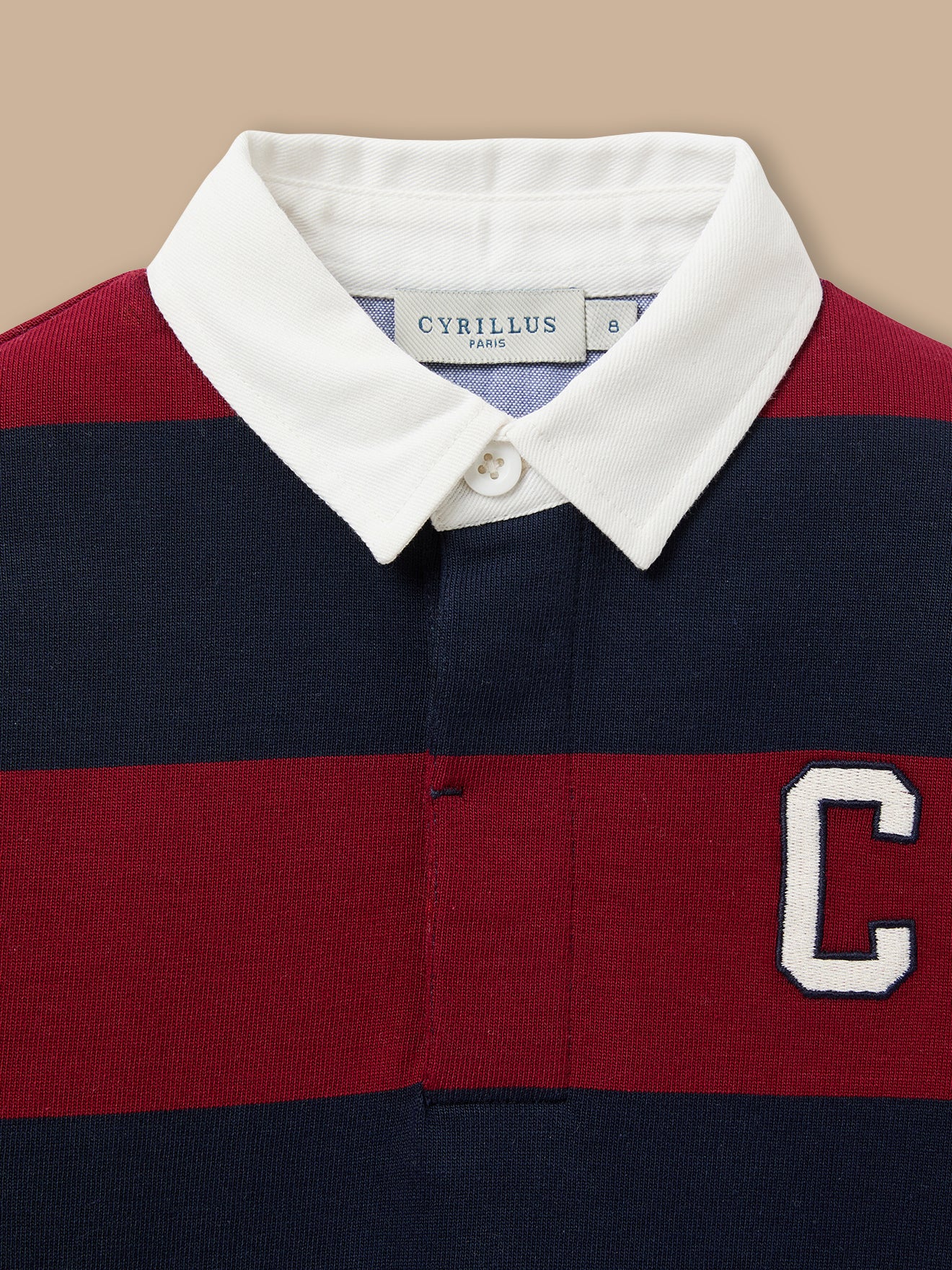 Jungen Rugby-Poloshirt, gestreift