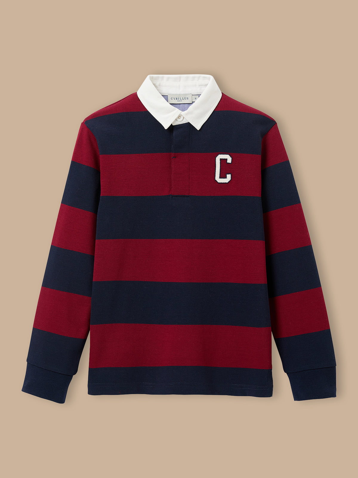 Jungen Rugby-Poloshirt, gestreift